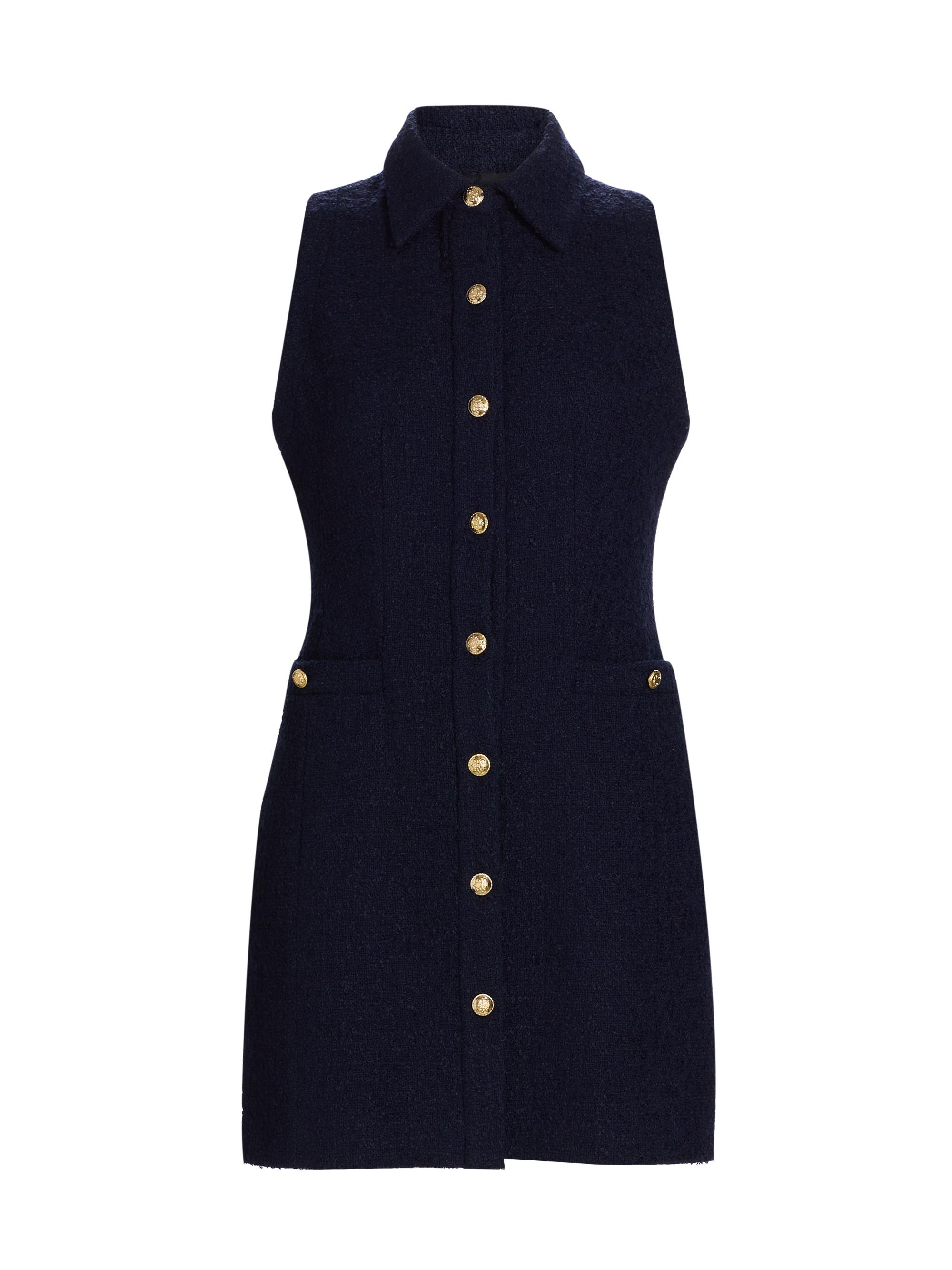 Toccin Women's Sophia Sleeveless Mini Shirtdress - Navy