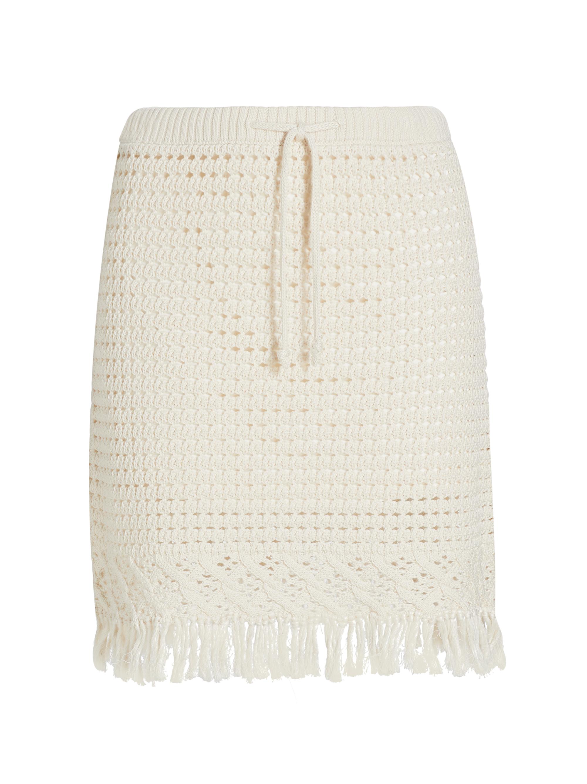 Toccin Women's Harlow Drawstring Fringe Miniskirt -