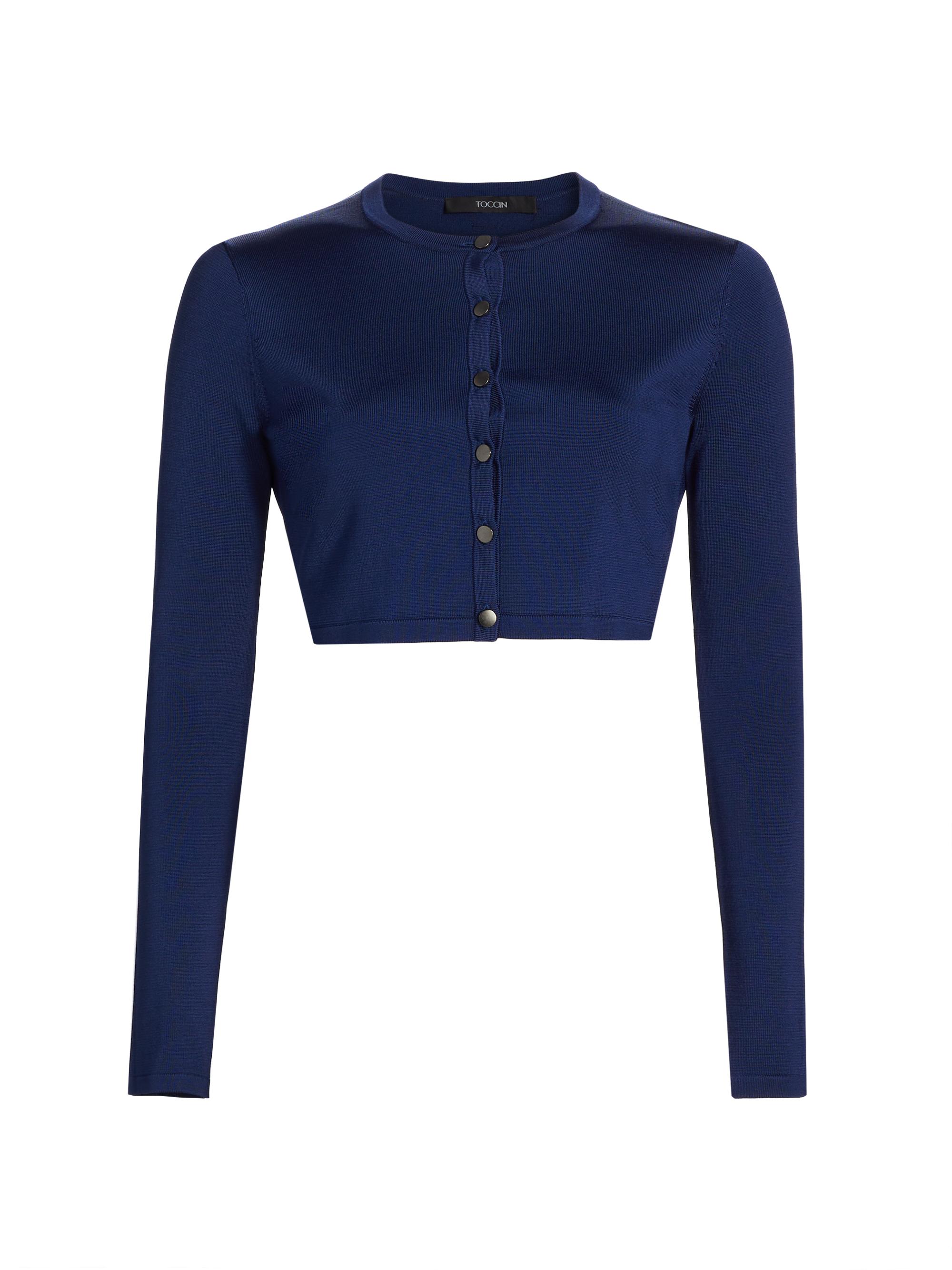 Toccin Women's Lyla Crop Cardigan - Navy