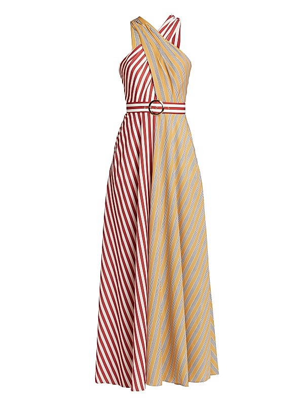Stripe Webbing: Rust, White & Gray Stripe Webbing: Rust, White & Gray