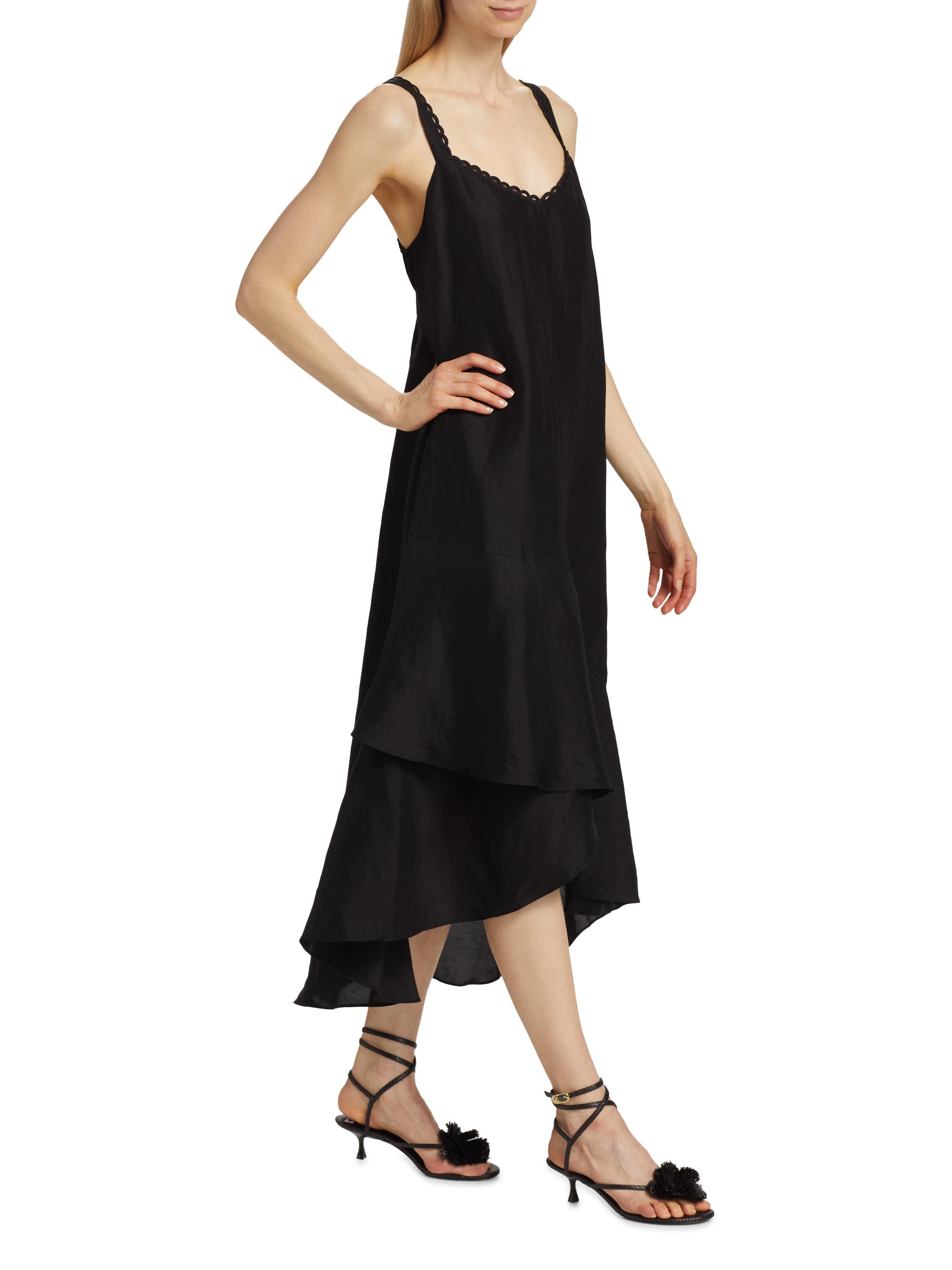 knee length dresses for ladies Women's Ayana Open Back Mini Dress in Off White Linen, L , Cut Out main image 1