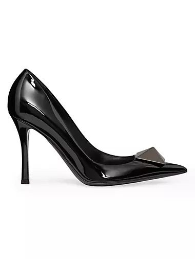One Stud Patent Leather Pumps 100MM
