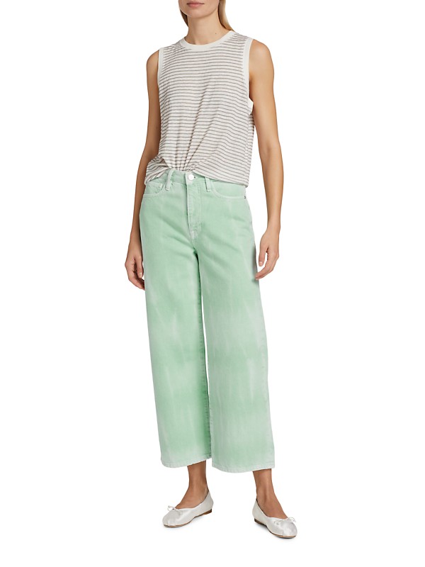 Shop Frame Le Jane Wide Crop Jeans | Saks Fifth Avenue Shop Frame Le Jane Wide Crop Jeans | Saks Fifth Avenue