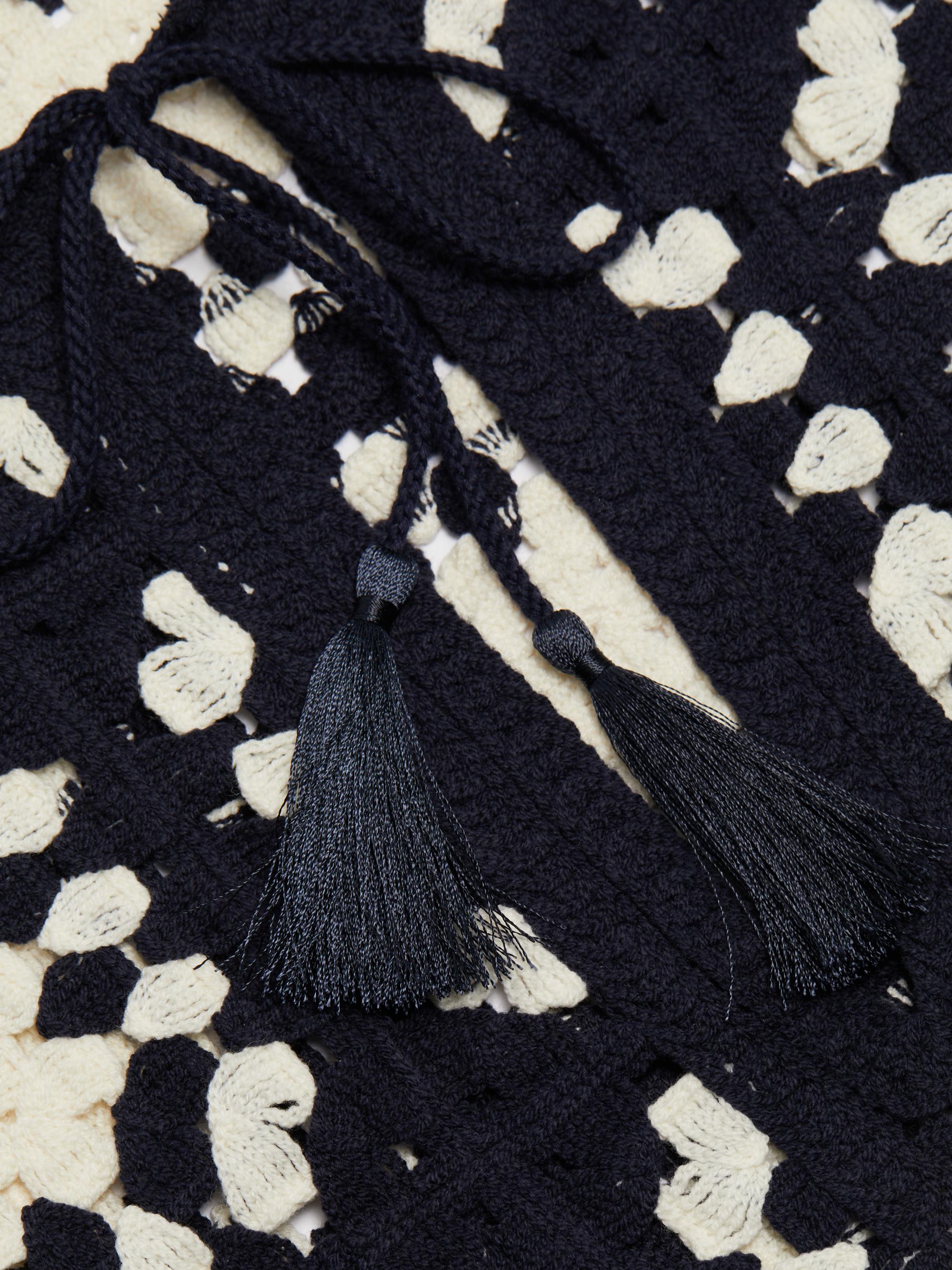 leinwände Mix Yarn Crochet Top / Black leinwände Mix Yarn Crochet Top / Black Reversible Crochet