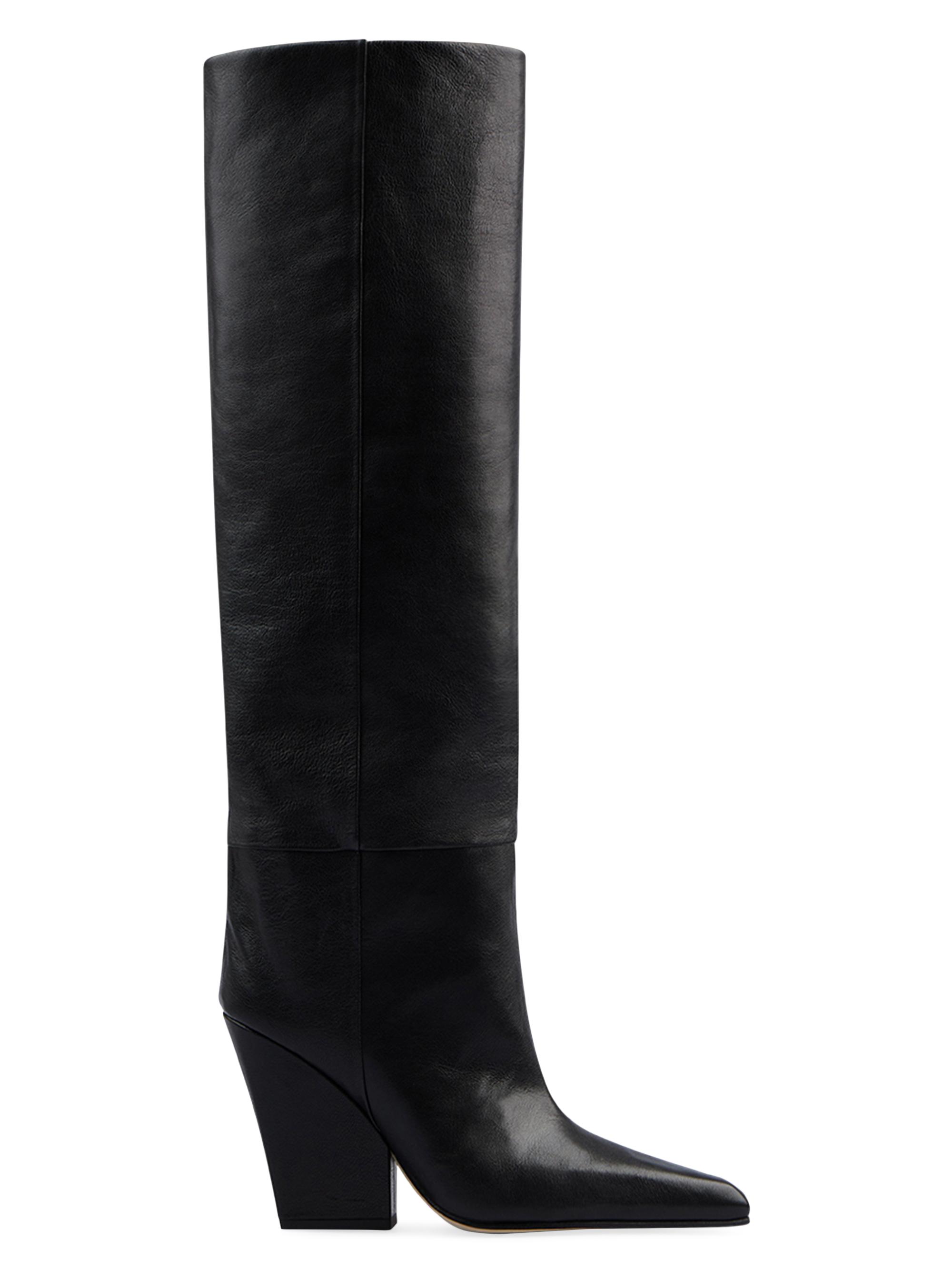Paris Texas Women's Jane 0MM Leather Boots - Black