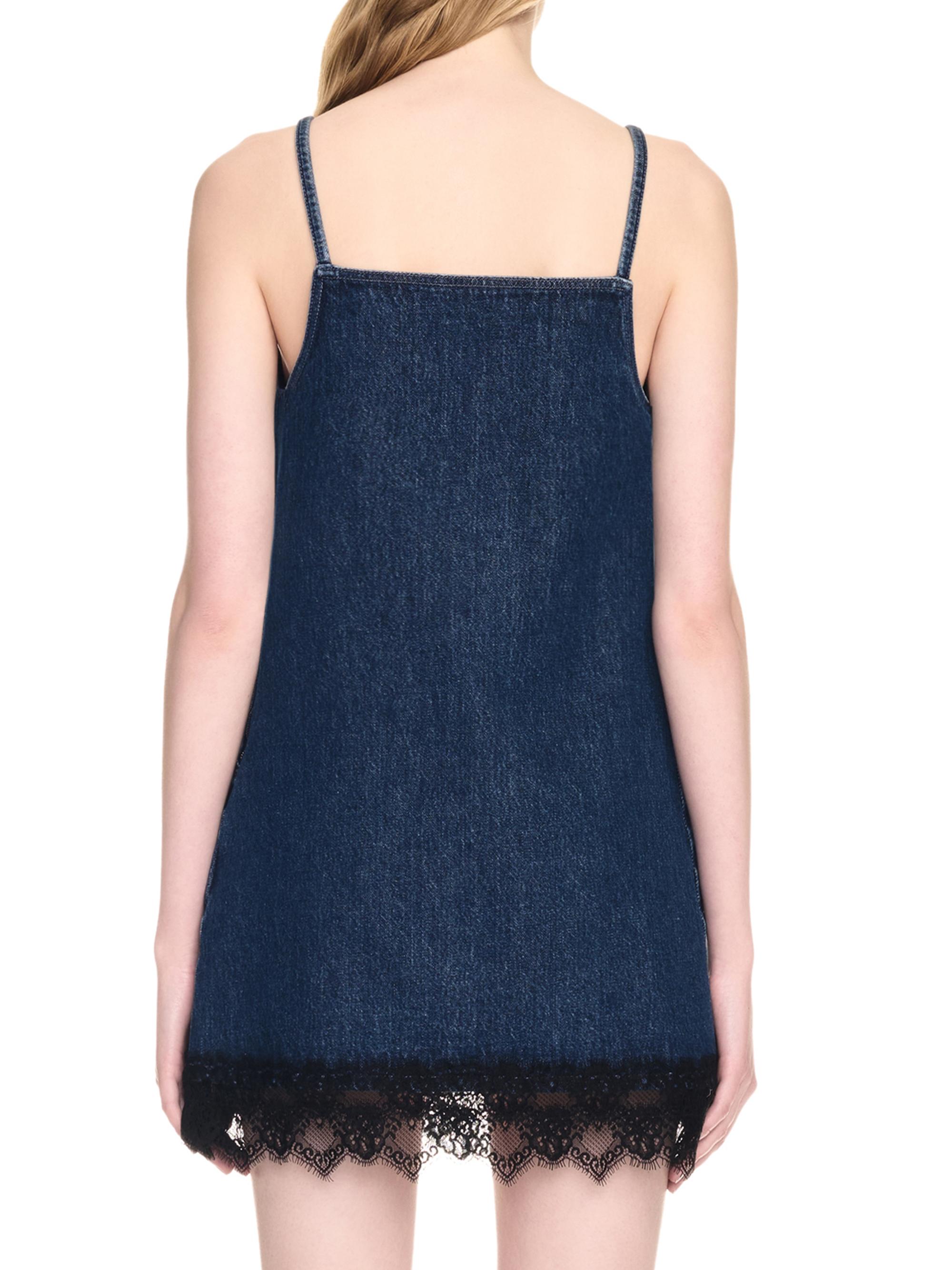 Off-White Lace Denim Slip Dress Saks Fifth Avenue