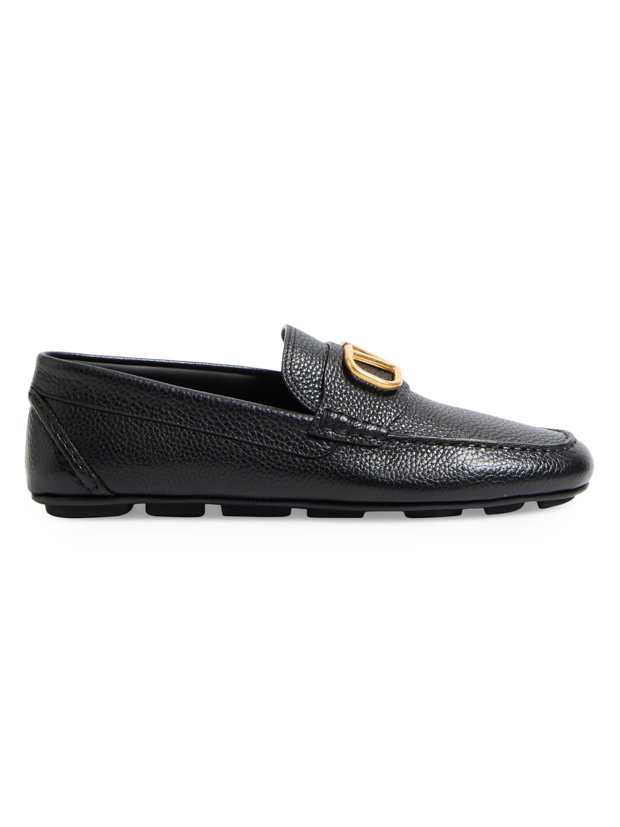 Valentino Garavani Black VLogo Driving loafers