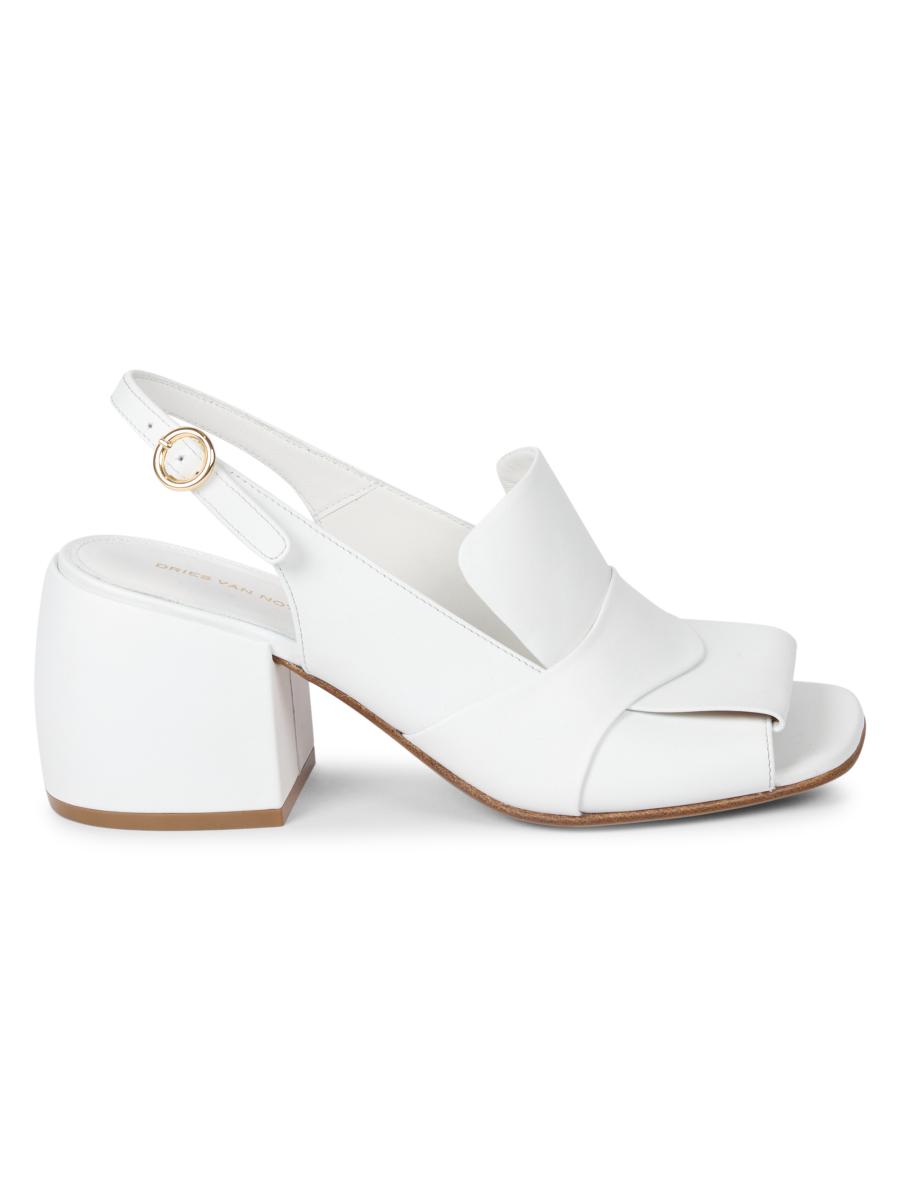 Dries Van Noten 65MM Leather Slingback Sandals | Saks Fifth Avenue