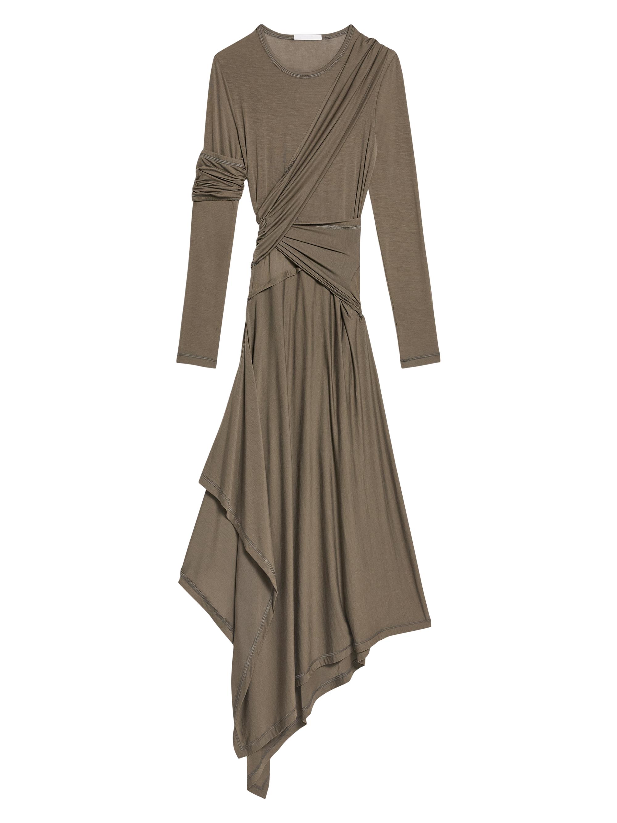 Helmut Lang Women's Protection Draped Midi-Dress - Black