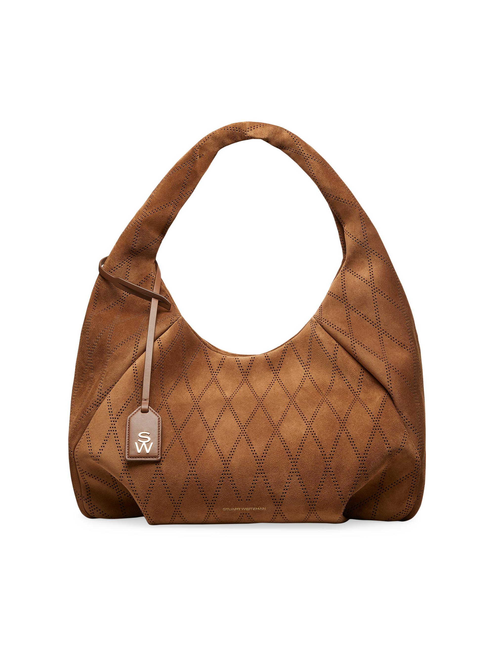 Stuart Weitzman Women's Moda Suede Hobo Bag - Khaki