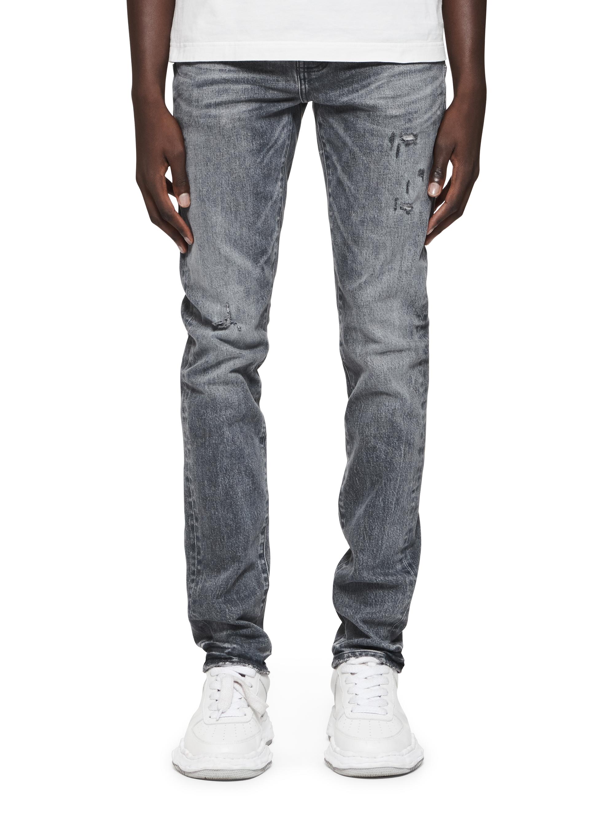 Purple Brand Men's P001 Distressed Stretch Skinny Jeans - Grey