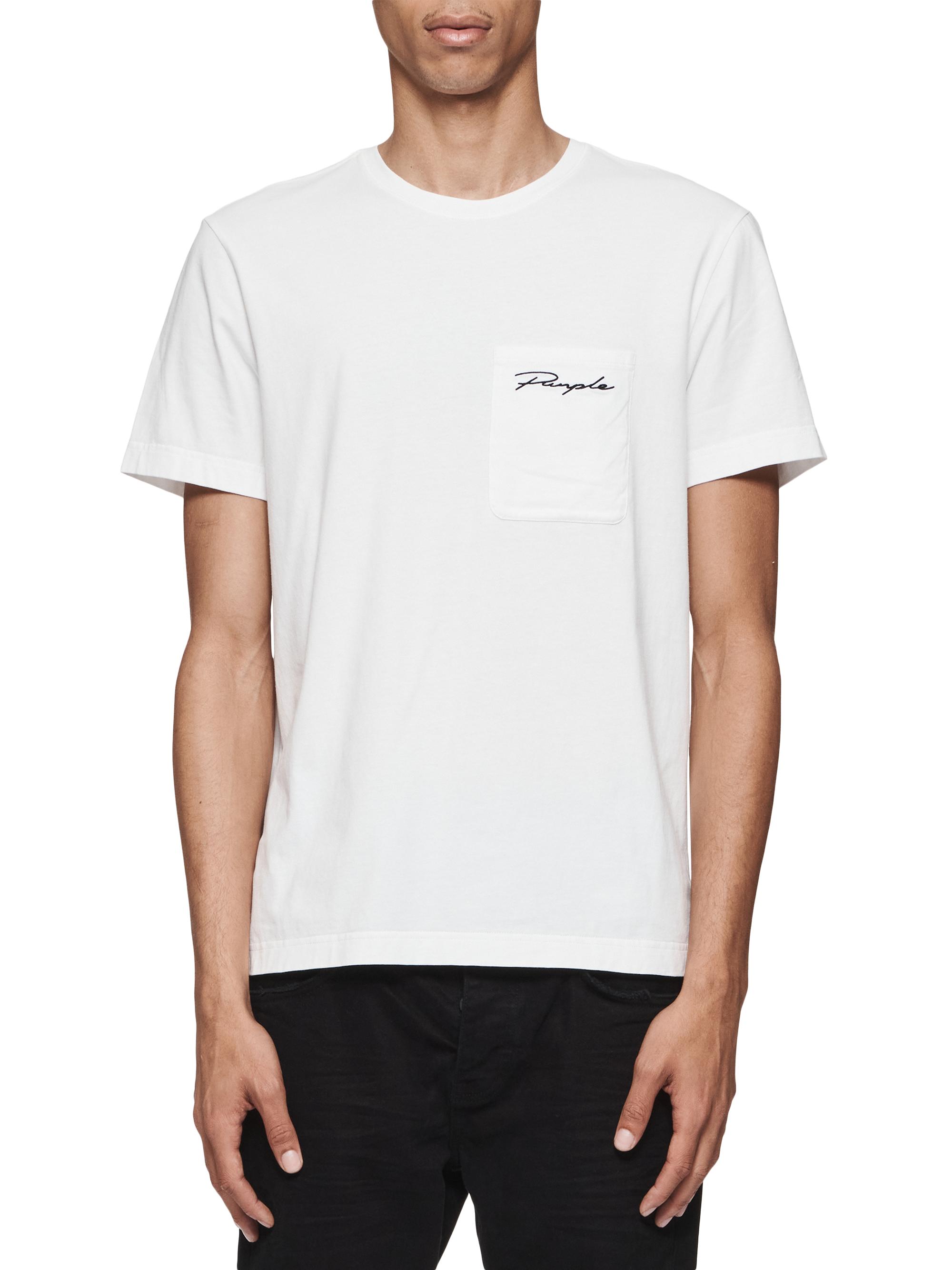 Purple Brand Men's Logo Cotton T-Shirt - White