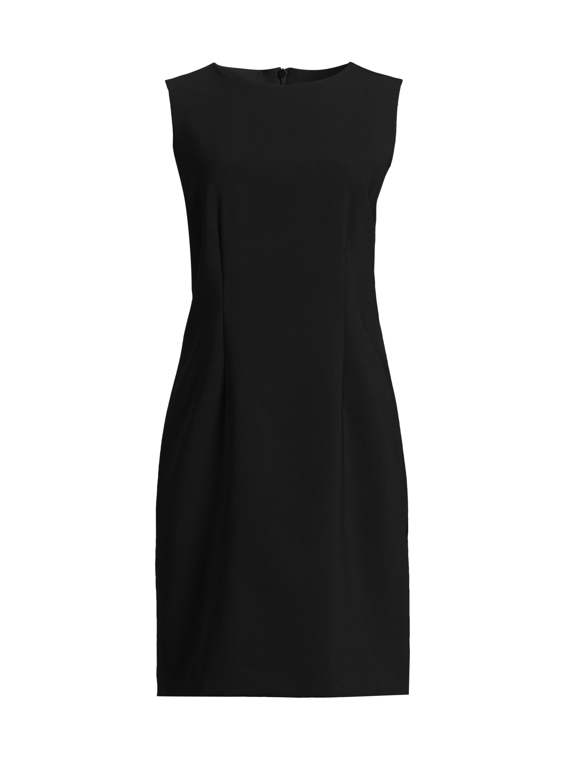 Caroline Rose Women's Double Crepe Sheath Dress - Black