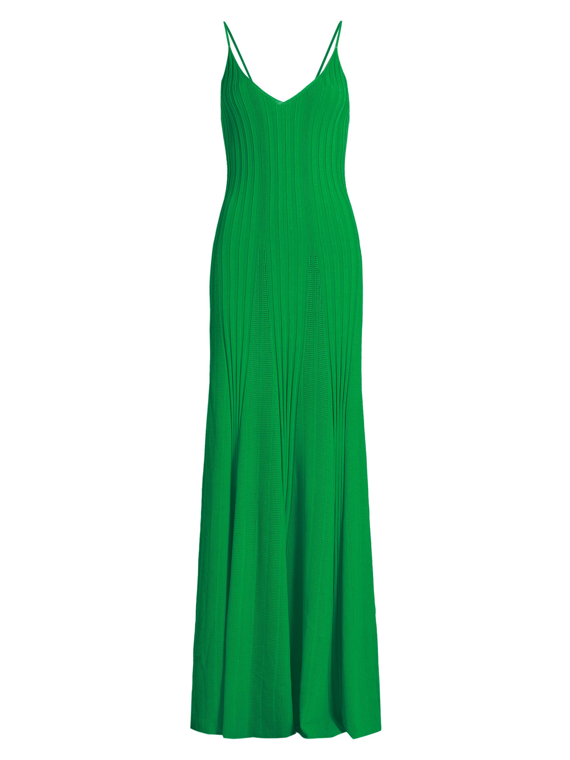 ba & sh Women's Pamila Rib-Knit Maxi Dress - Vert