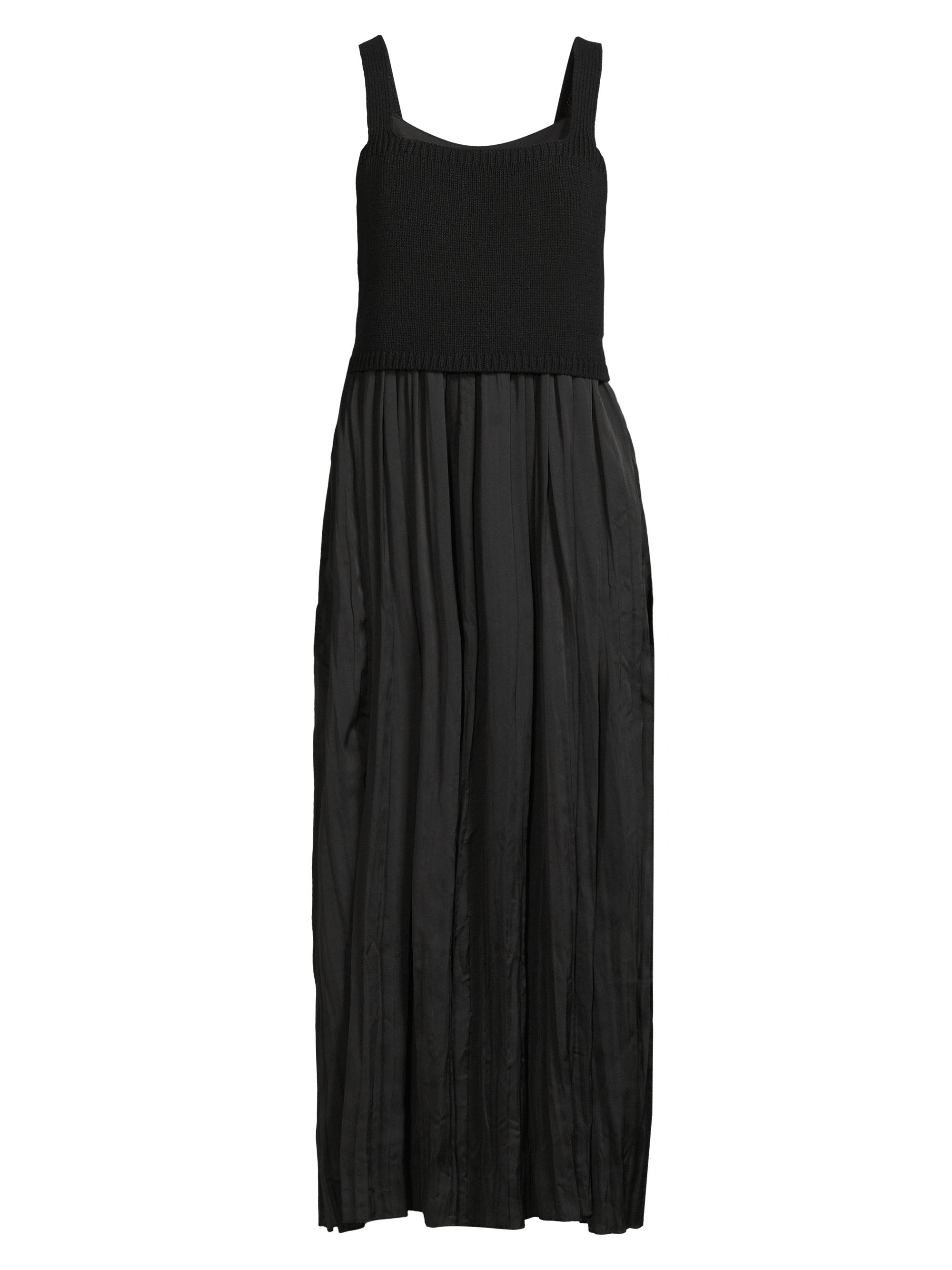 NIC+ZOE Women's Kara Mixed Media Midi Dress - Black