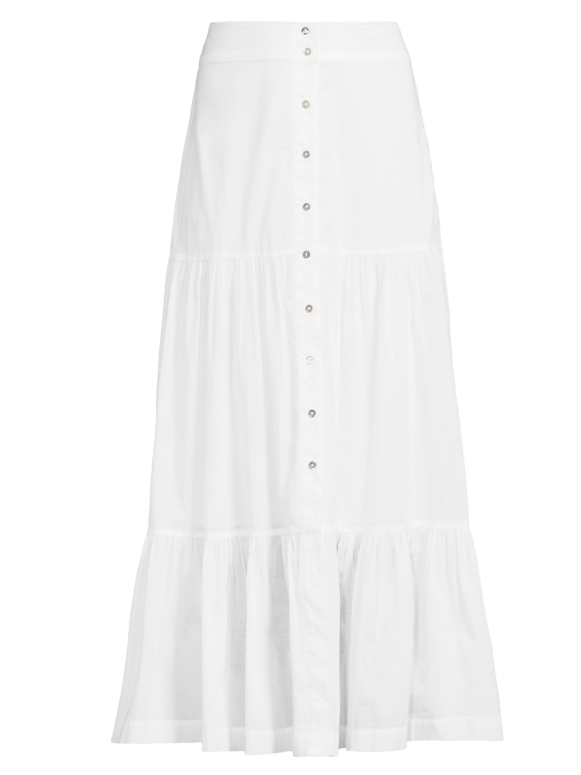 NIC+ZOE Women's Cotton Tiered Midi-Skirt - Paper White