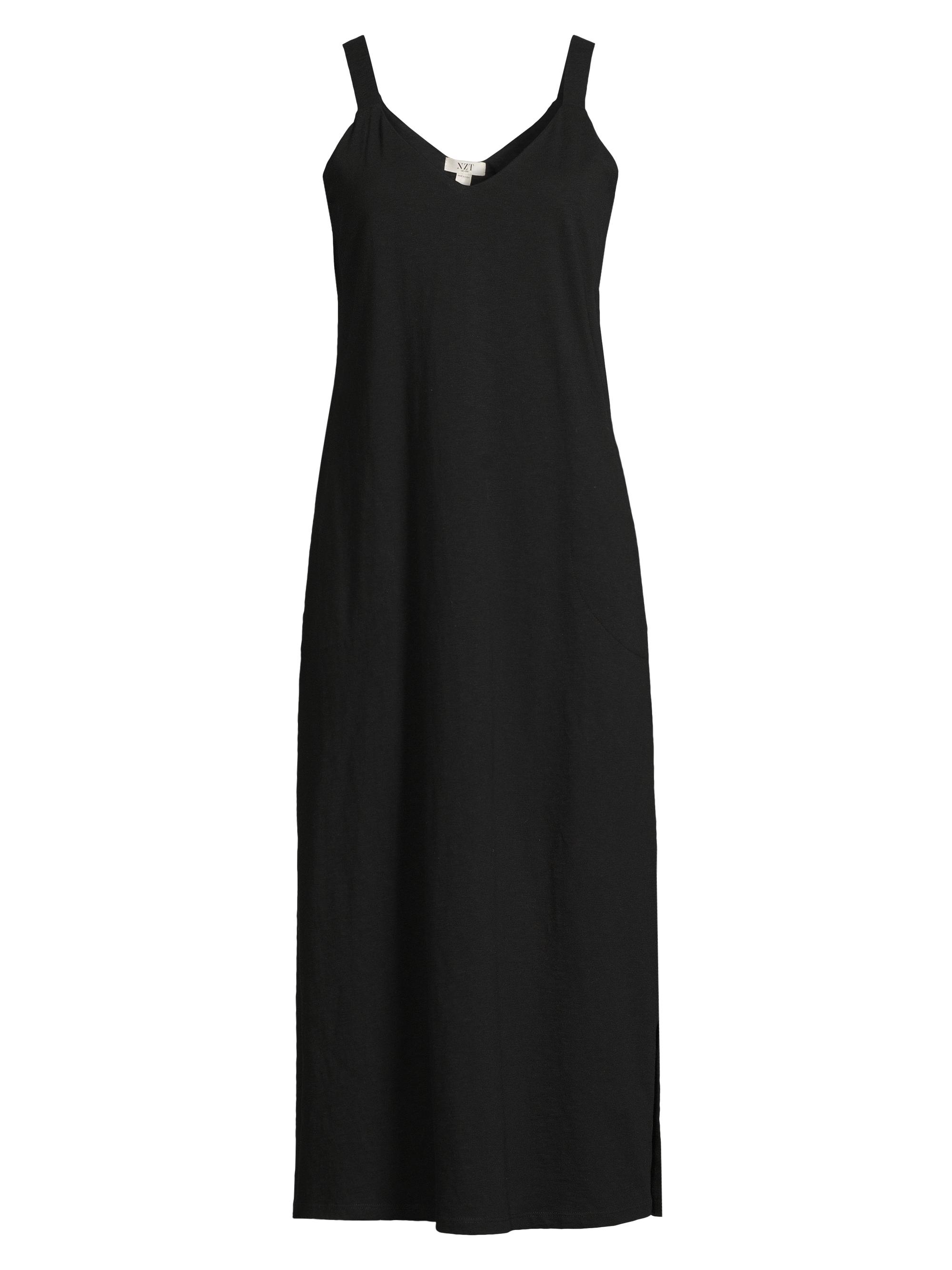 NIC+ZOE Women's V-Neck Tank Midi-Dress - Black