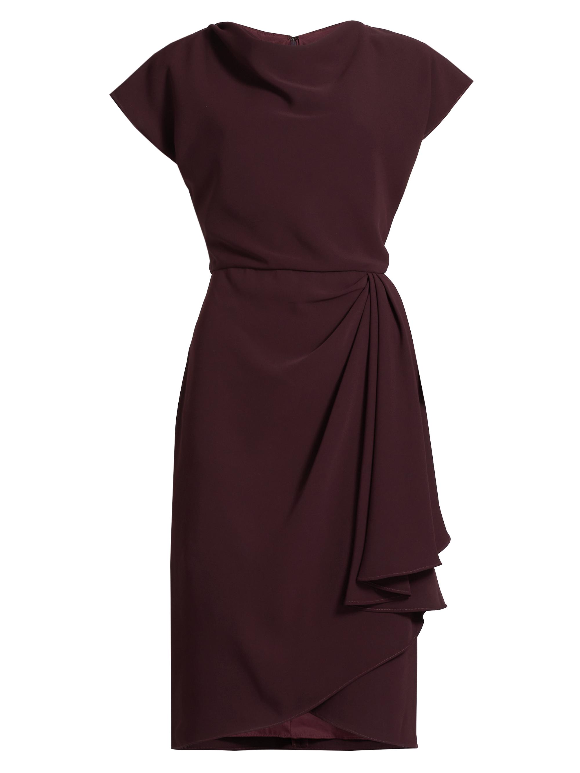 Amsale Women's Draped Crepe Cocktail Dress - Ruby