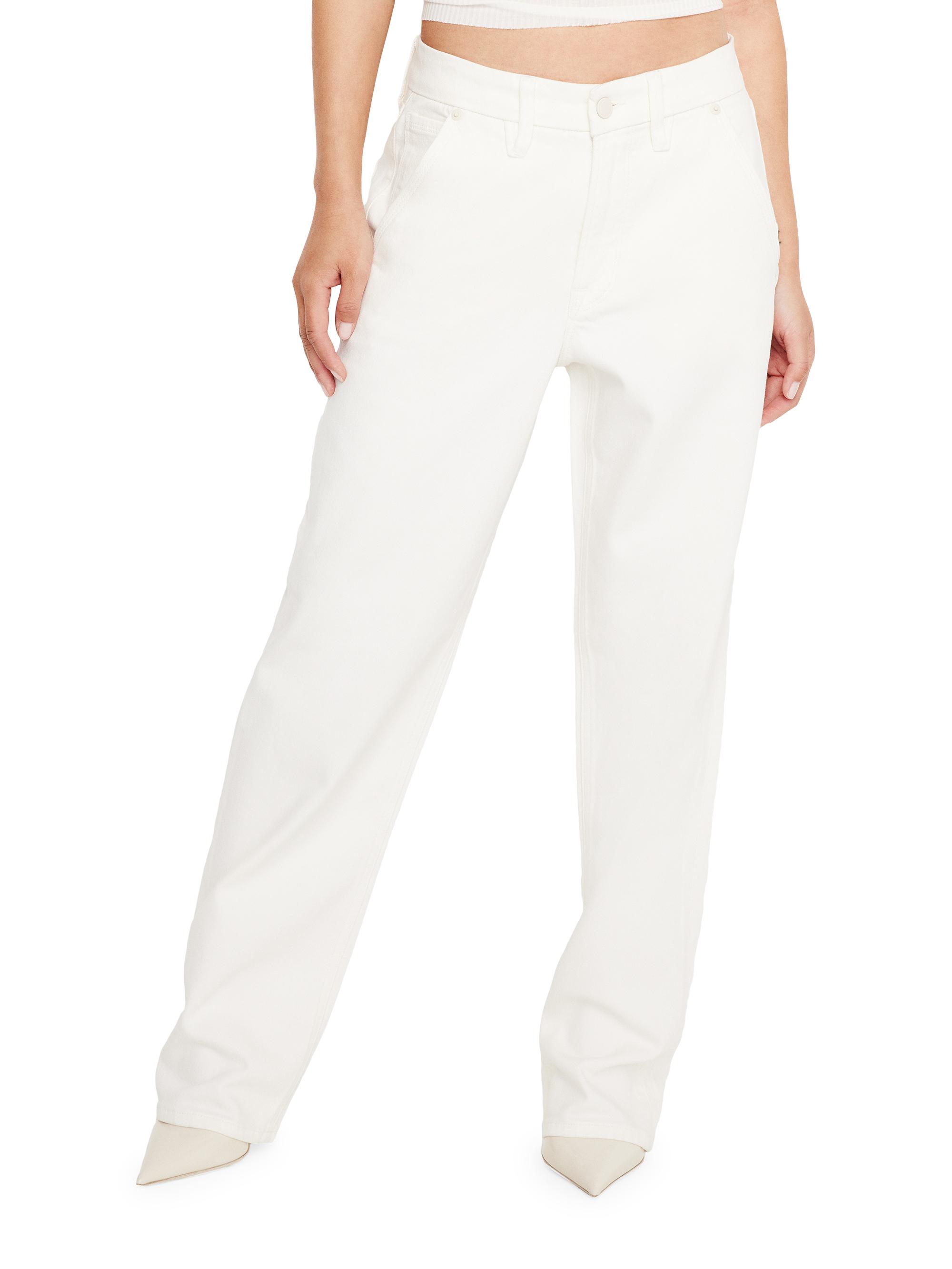 Good American Women's Good 90s Carpenter Jeans - Cloud White
