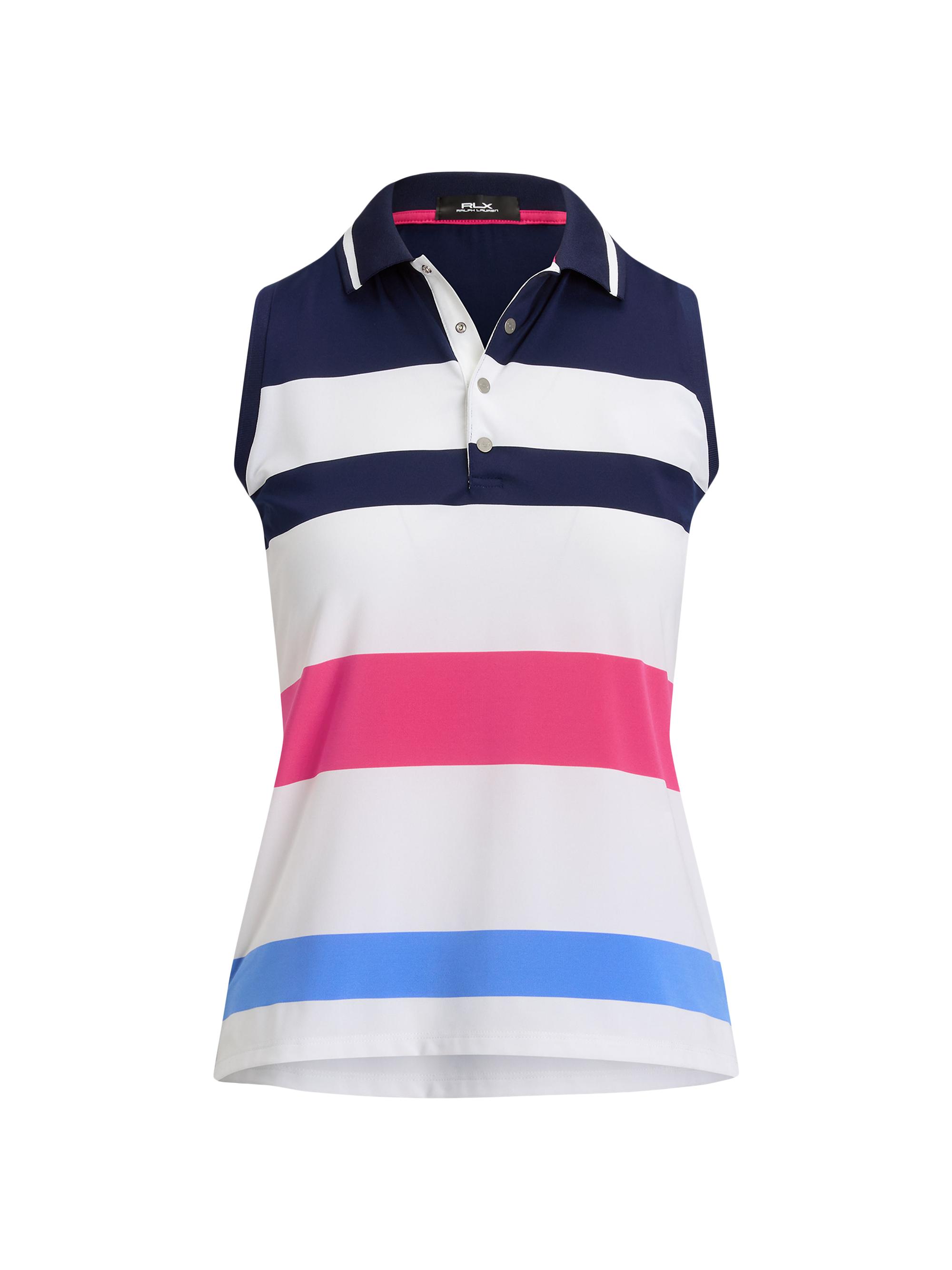 RLX Ralph Lauren Women's Airflow Sleeveless Polo Shirt - Red Navy