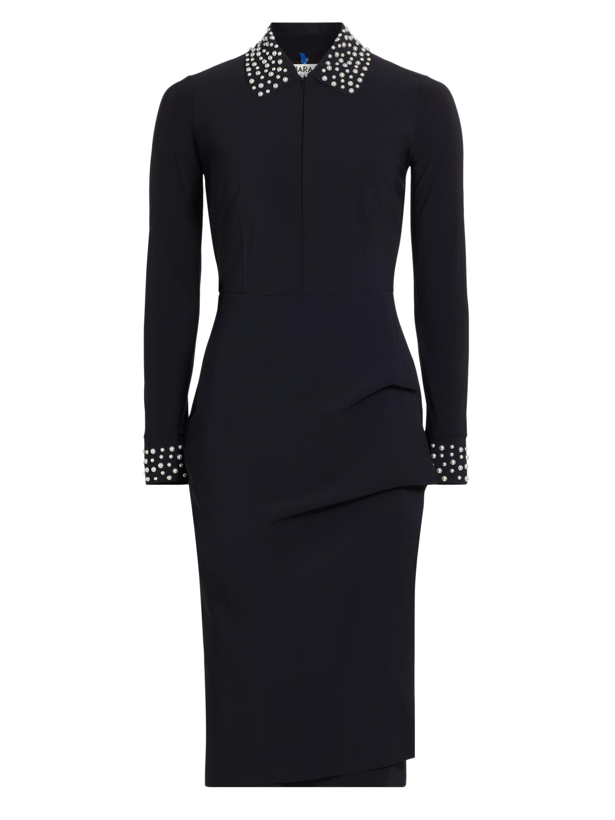 Chiara Boni La Petite Robe Women's Zoelle Pearl-Collar Cocktail Dress - Black