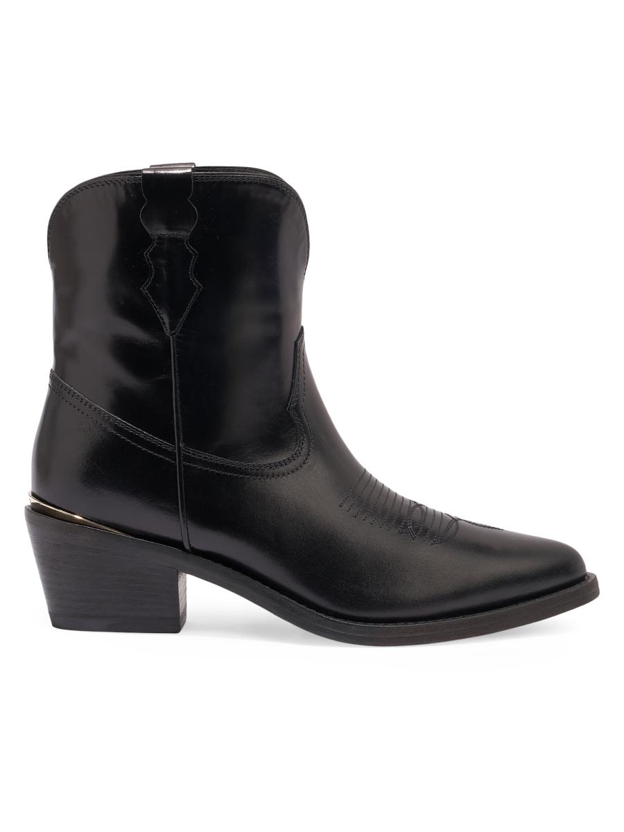 Partlow Women's Julia 55mm Leather Ankle Boots In Black