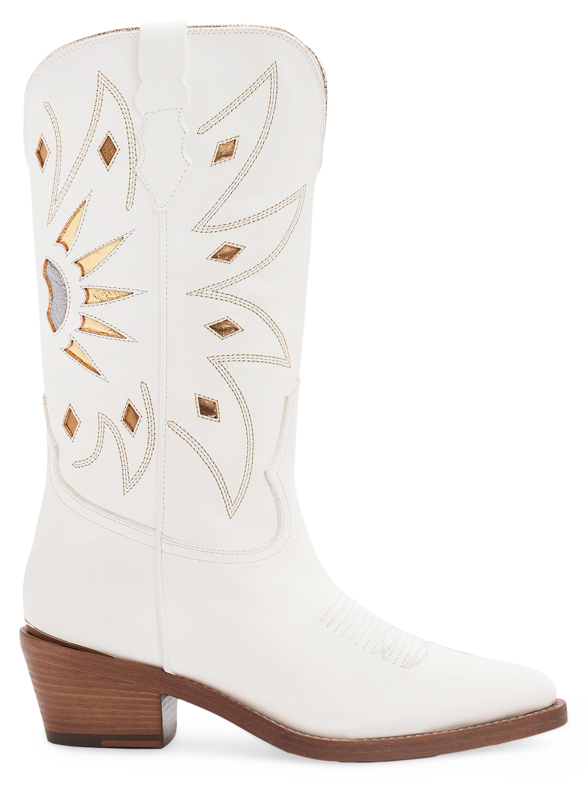 Partlow Women's Abigail 55MM Leather Boots - Bianco