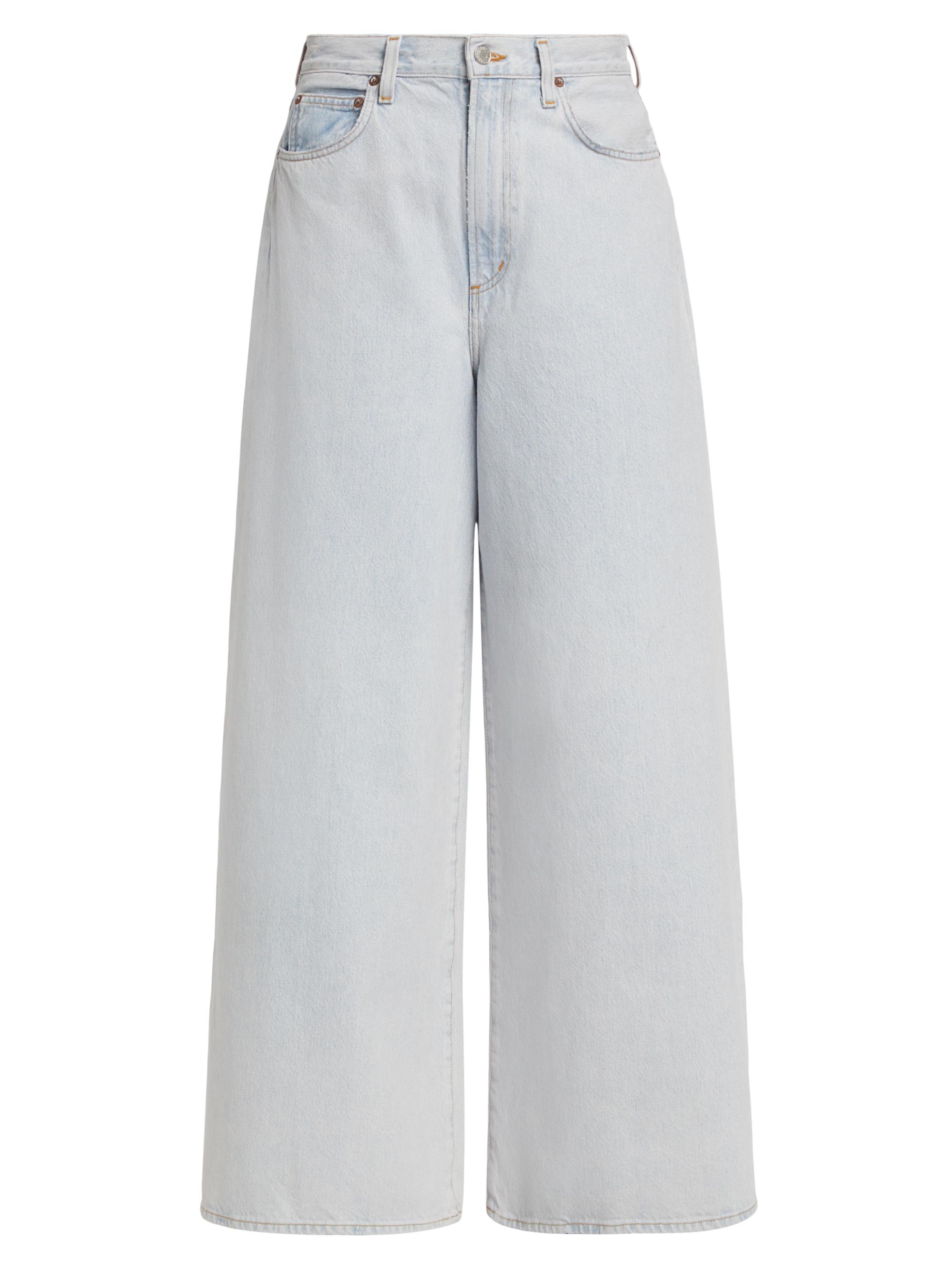 Agolde Women's Nolan Mid-Rise Wide-Leg Jeans - Balloon Bleach Pink Indigo