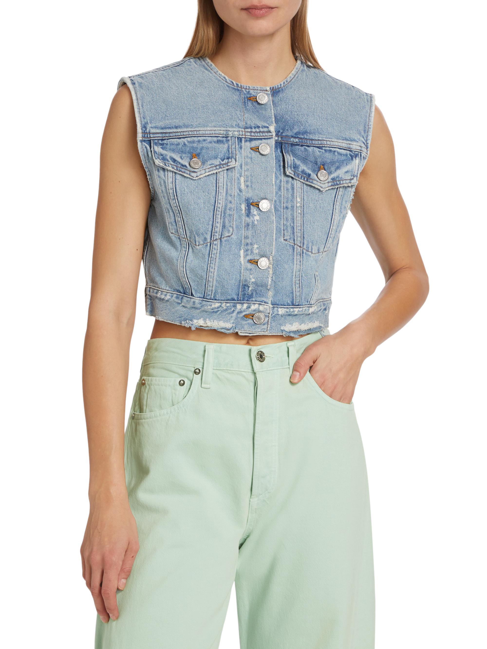 Agolde Leo Denim Vest | Saks Fifth Avenue