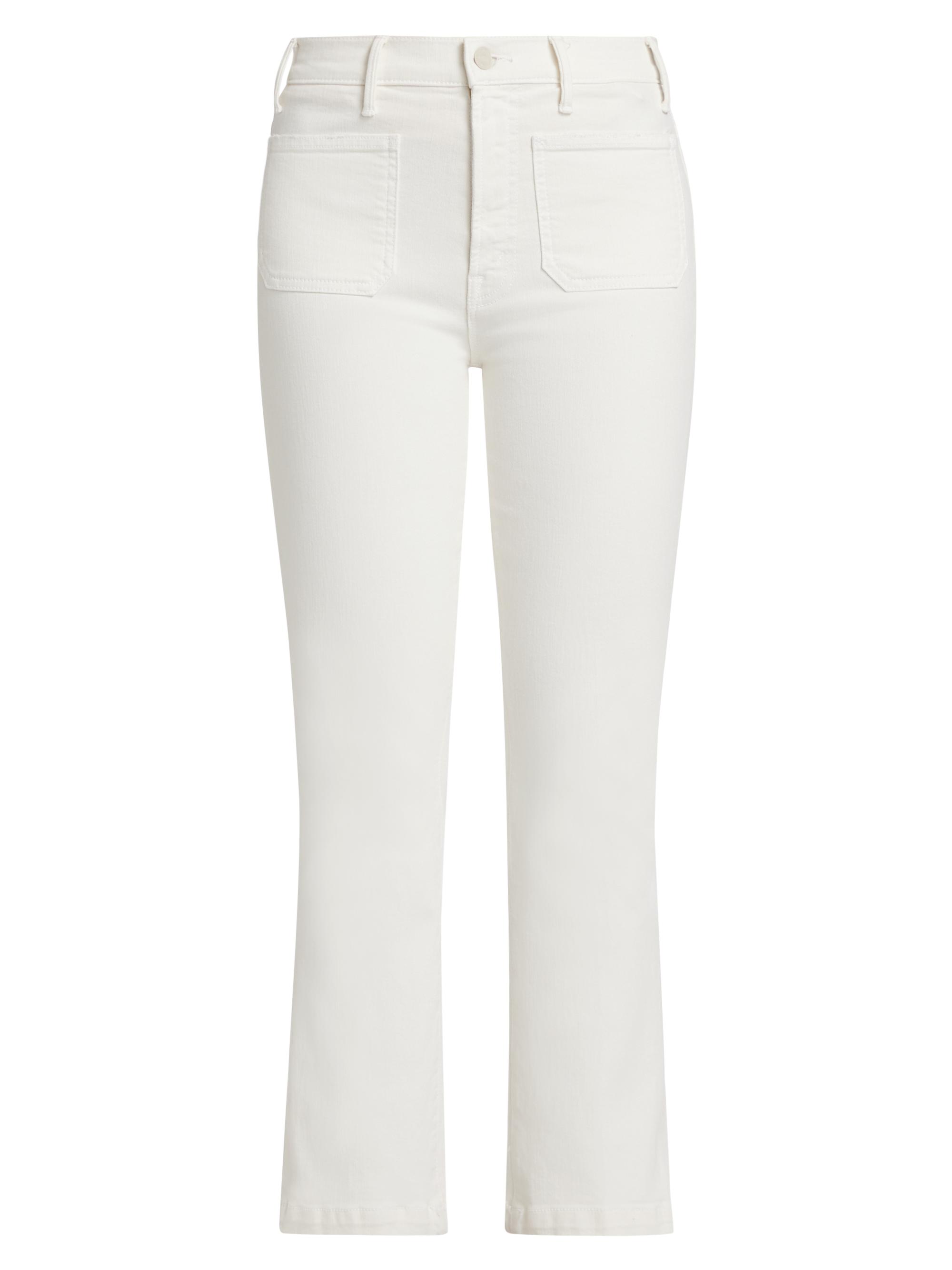 Mother Women's The Hustler Patch Pocket Flood Jeans - Cream Puffs