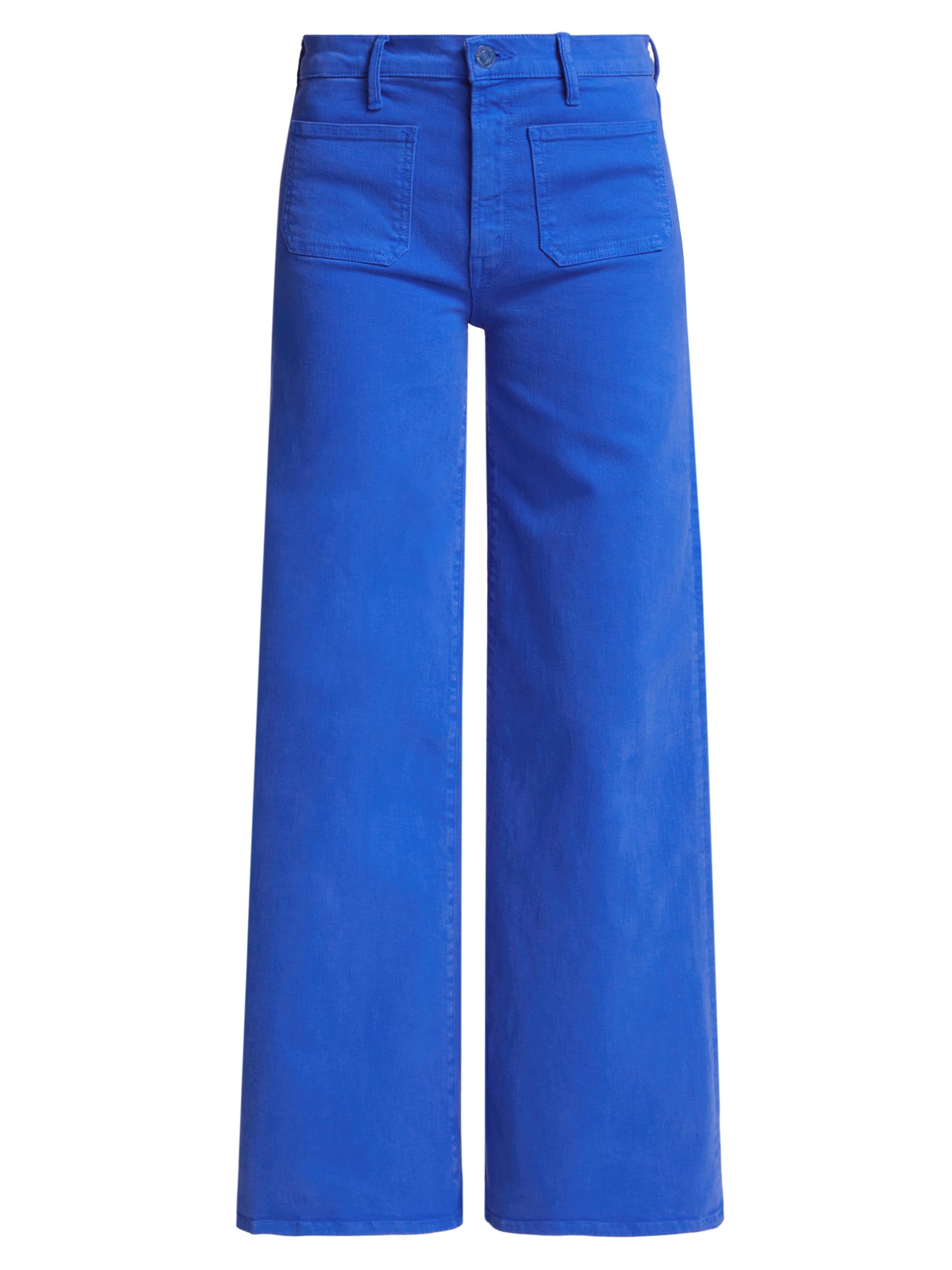 Mother Women's Undercover Sneak Mid-Rise Wide-Leg Jeans - Snorkel Blue