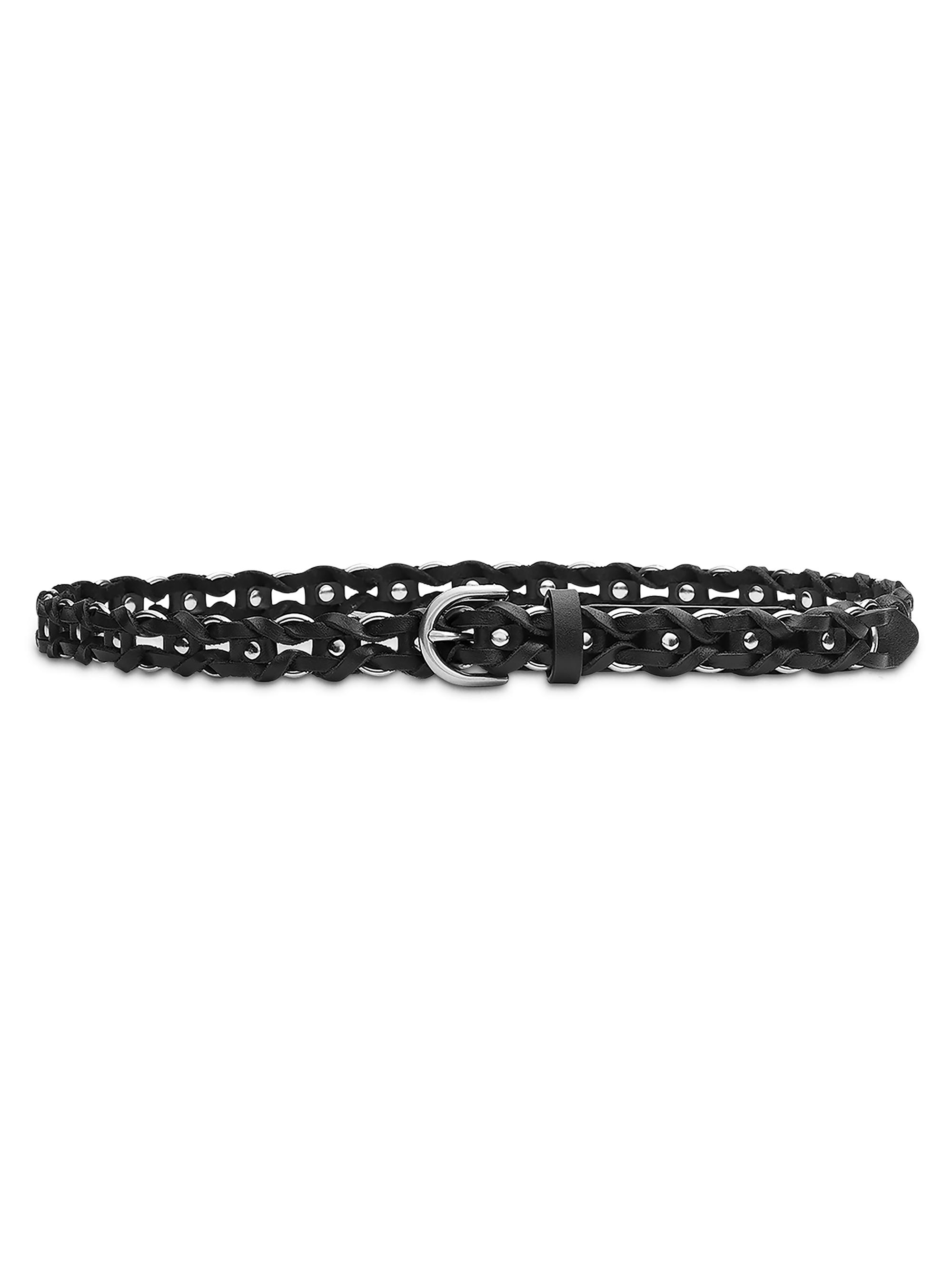 rag & bone Women's Aria Leather Chain Belt - Black
