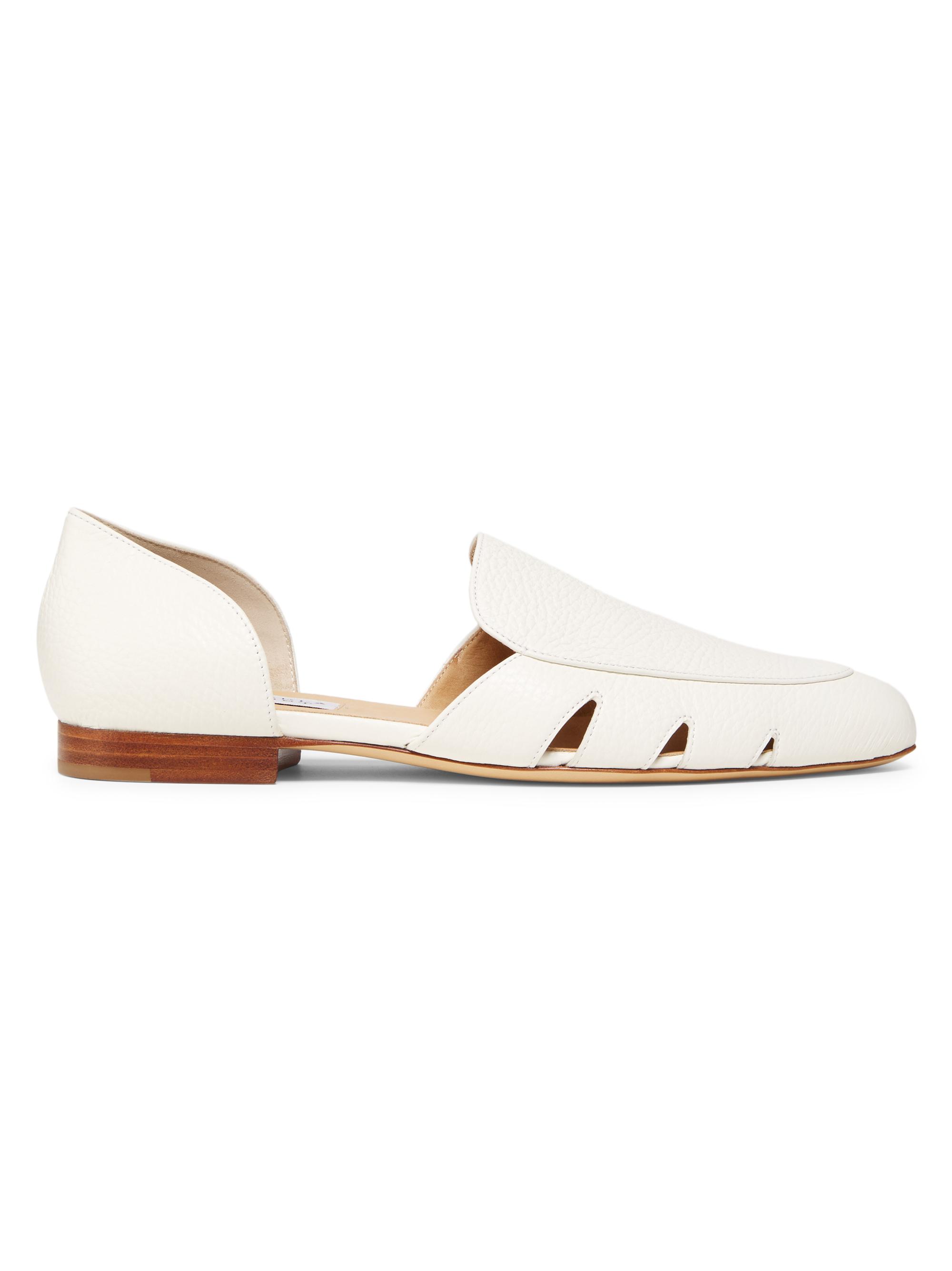 Gabriela Hearst Women's Rory Leather Ballerina Flats - Cream