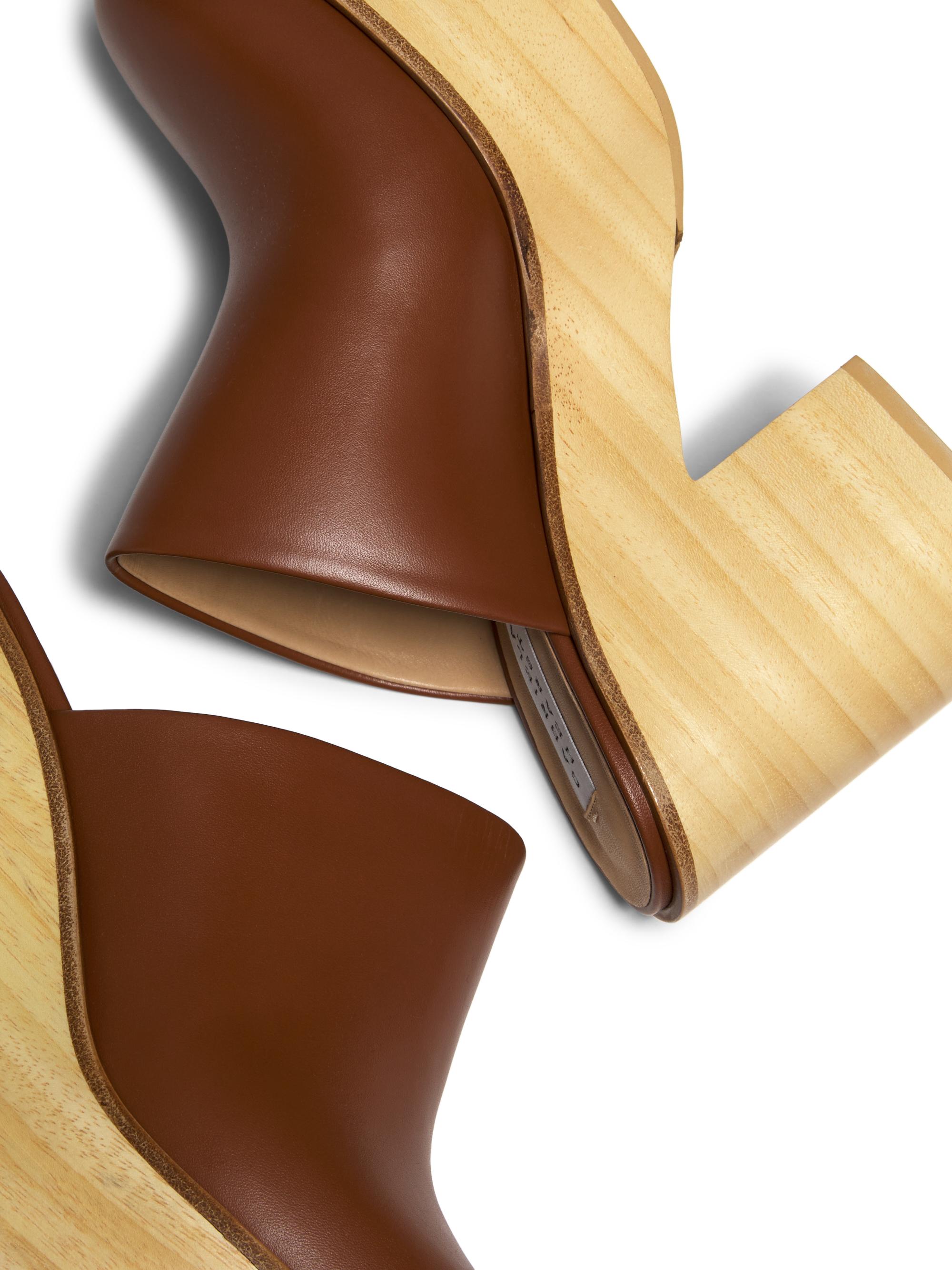 Gabriela Hearst Blake Wooden-Heel Leather Mules | Saks Fifth Avenue