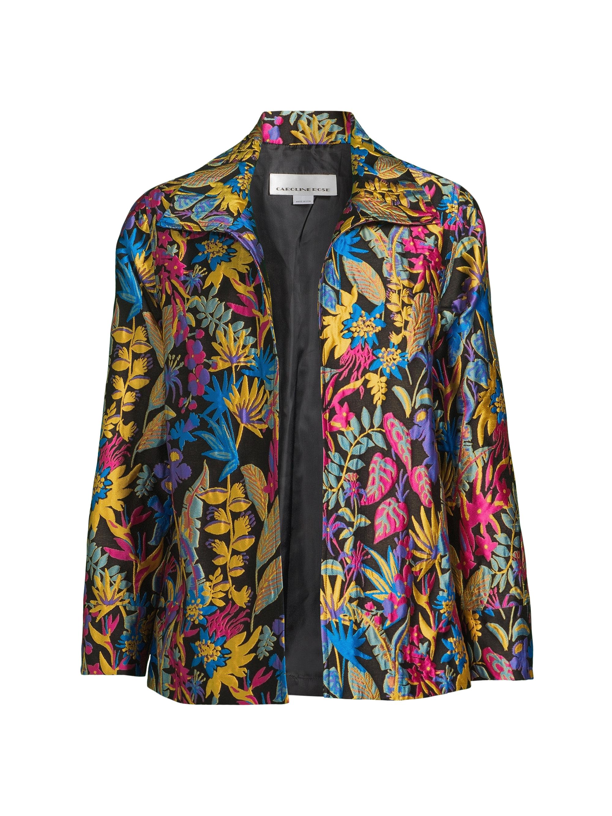 Shop Caroline Rose Plus Size Floral Jacquard Easy Jacket | Saks 