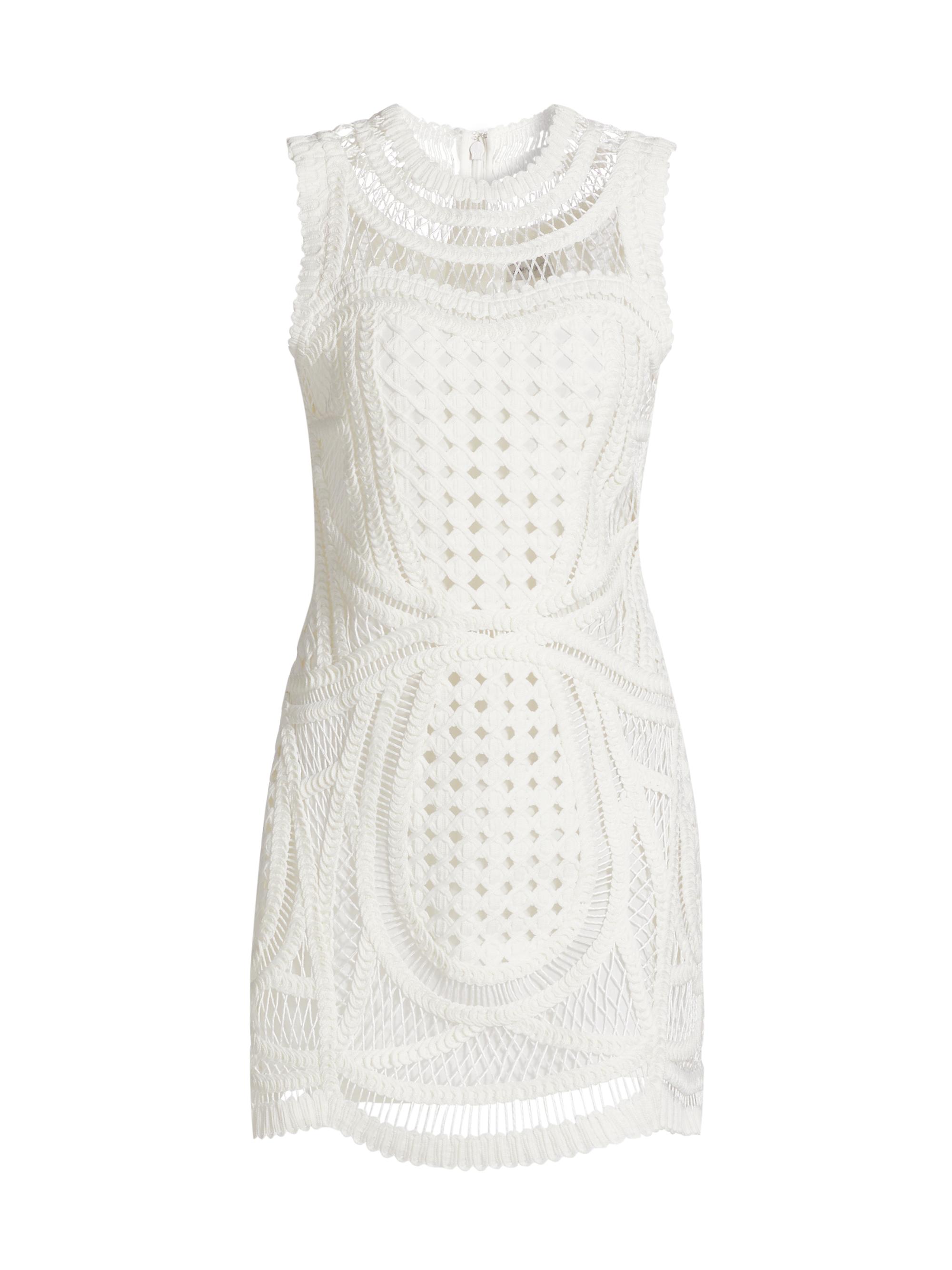 SIMKHAI Women's Coen Crewneck Minidress - White