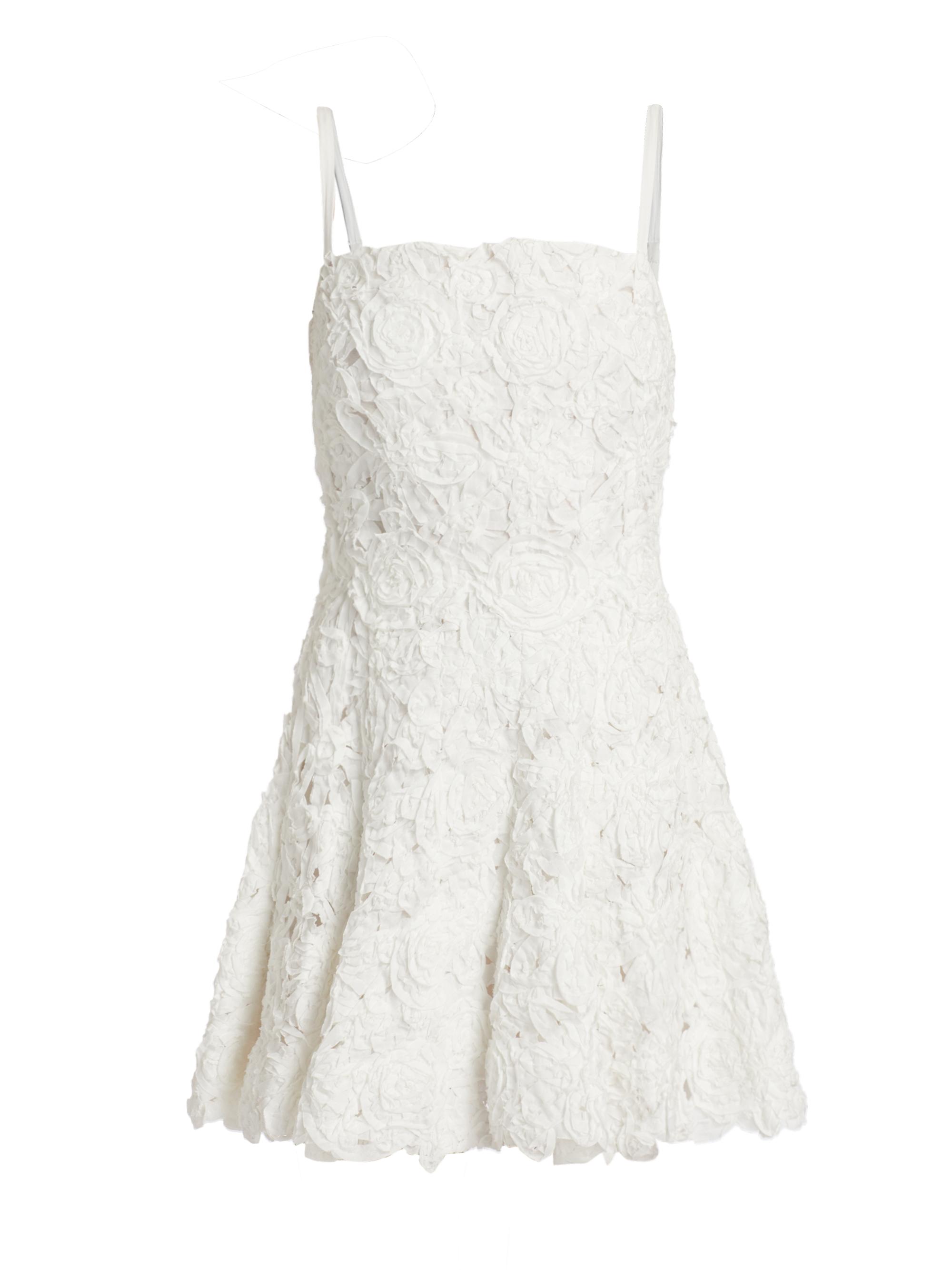 SIMKHAI Women's Sophie Cotton Textured Minidress - White