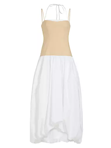 Pfeiffer Cotton-Blend Bustier Midi-Dress