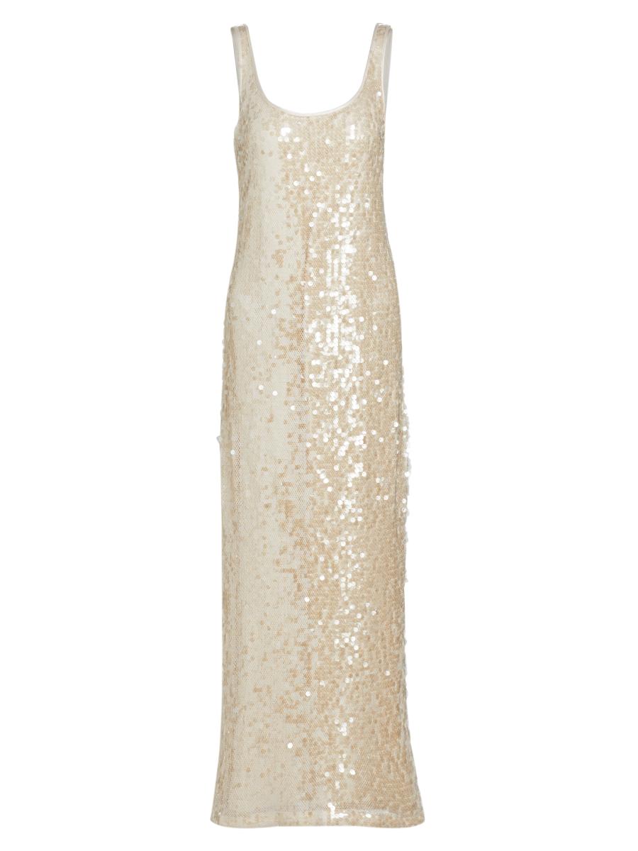 Simkhai Women's Bex Maxi Dress in Champagne, Sequin, Size 14