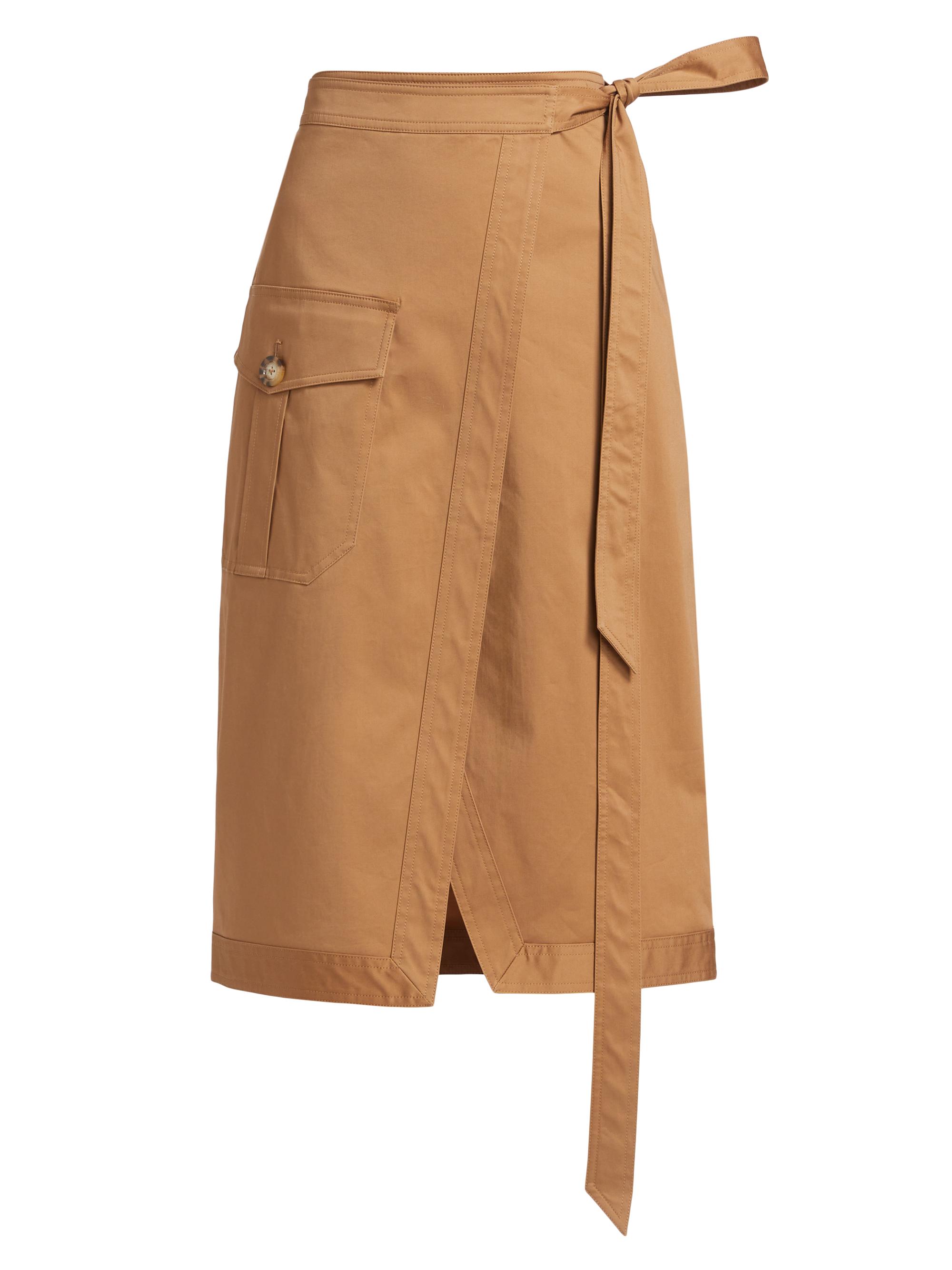 Veronica Beard Women's Madeline Cotton Midi-Skirt - Acorn