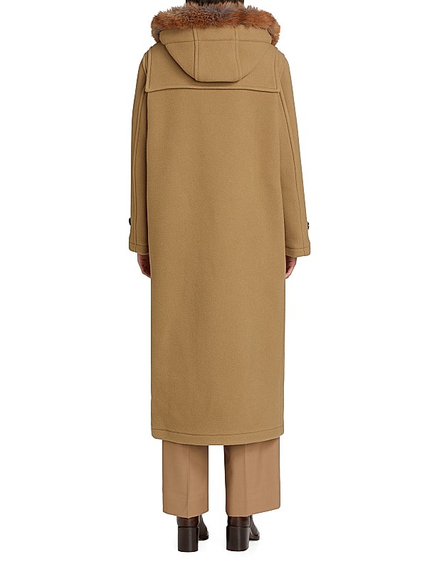 Shop Burberry Faux Fur Trim Wool Duffle Coat | Saks Fifth Shop Burberry Faux Fur Trim Wool Duffle Coat | Saks Fifth