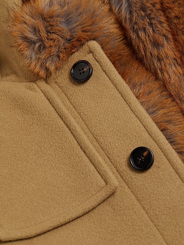 Shop Burberry Faux Fur Trim Wool Duffle Coat | Saks Fifth Shop Burberry Faux Fur Trim Wool Duffle Coat | Saks Fifth