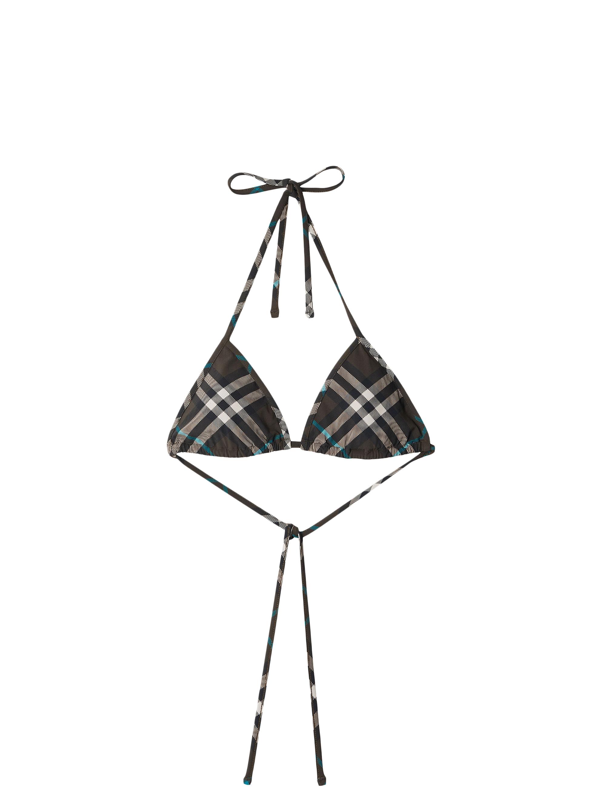 Burberry Women's Check Triangle Bikini Top - Snug Check