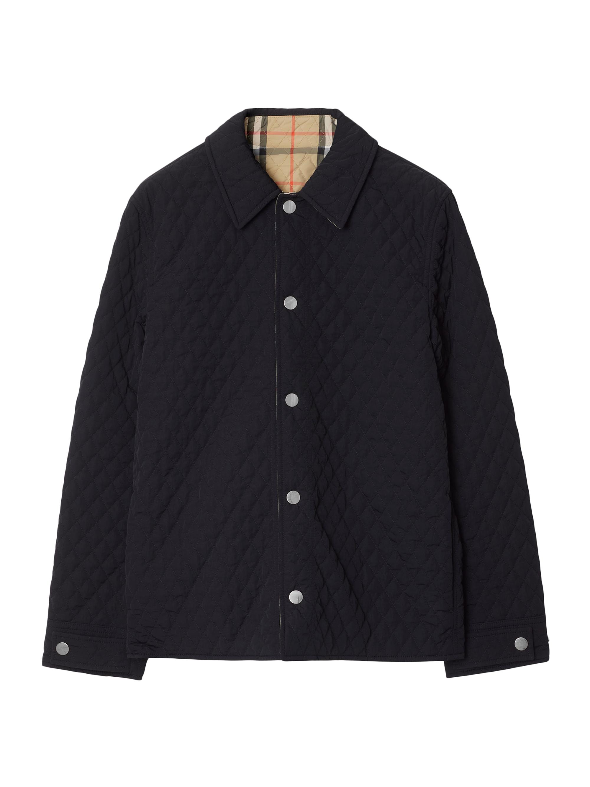 A black quilted jacket