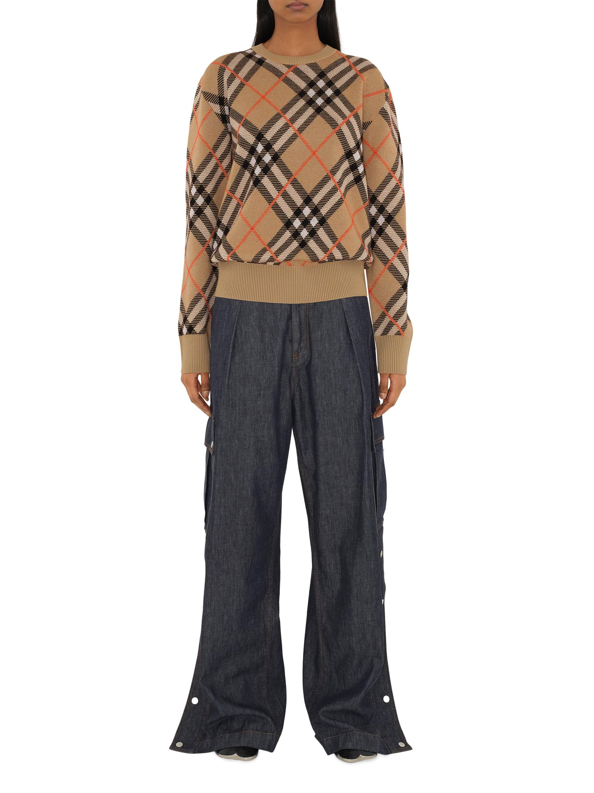 Burberry Check Wool-Blend Sweater | Saks Fifth Avenue