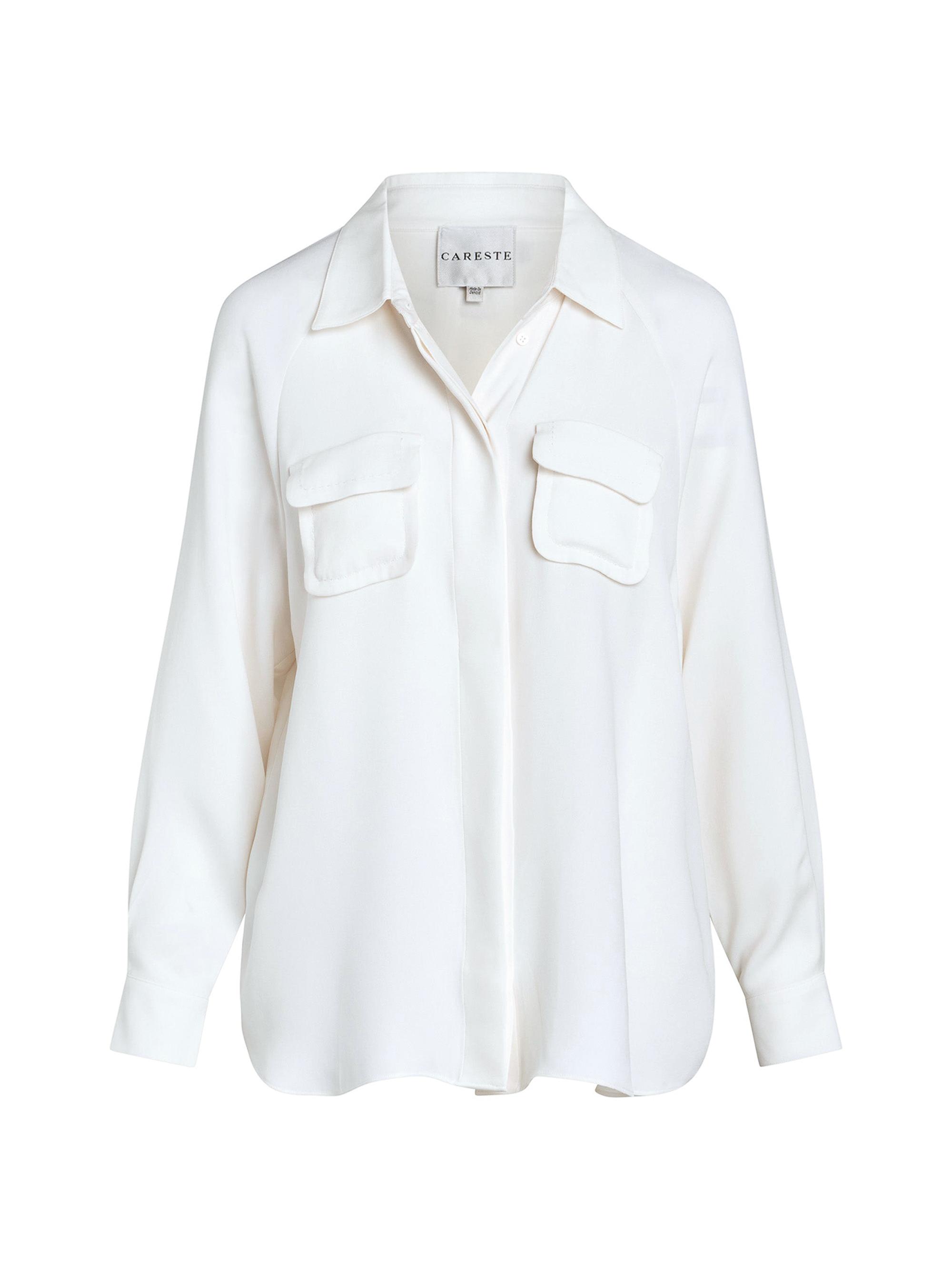 Careste Women's Mandy Relaxed Silk Shirt - Brilliant White
