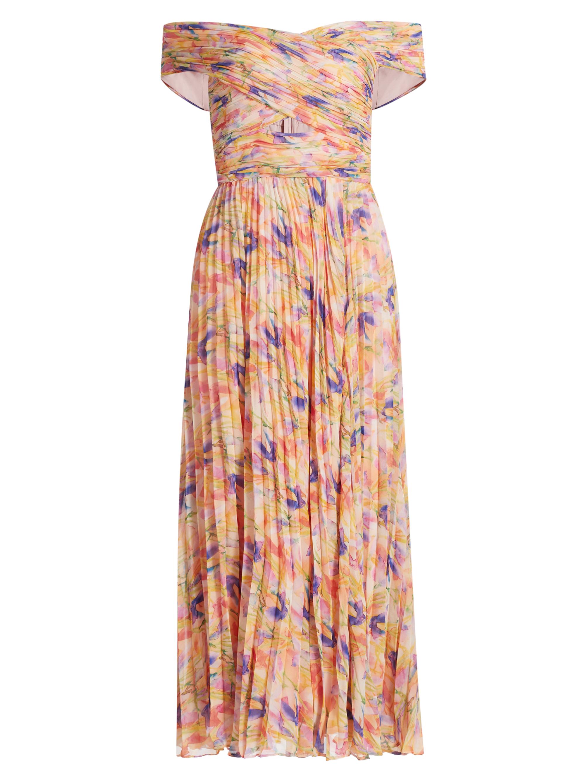 ASTR The Label Women's Leonara Pleated Off-The-Shoulder Dress - Peach Multi
