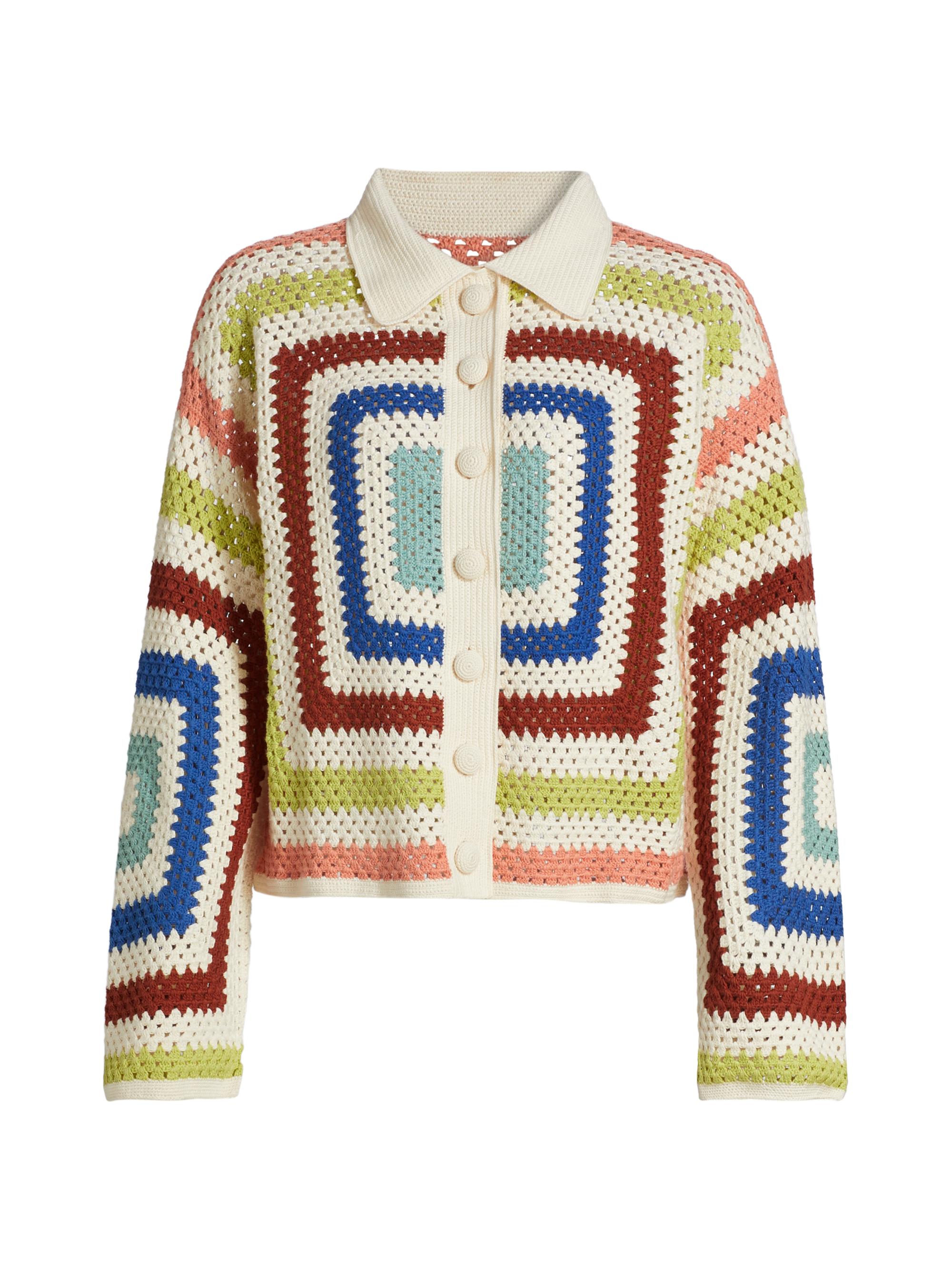 Escvdo Women's Camino Plaza Crochet Cardigan