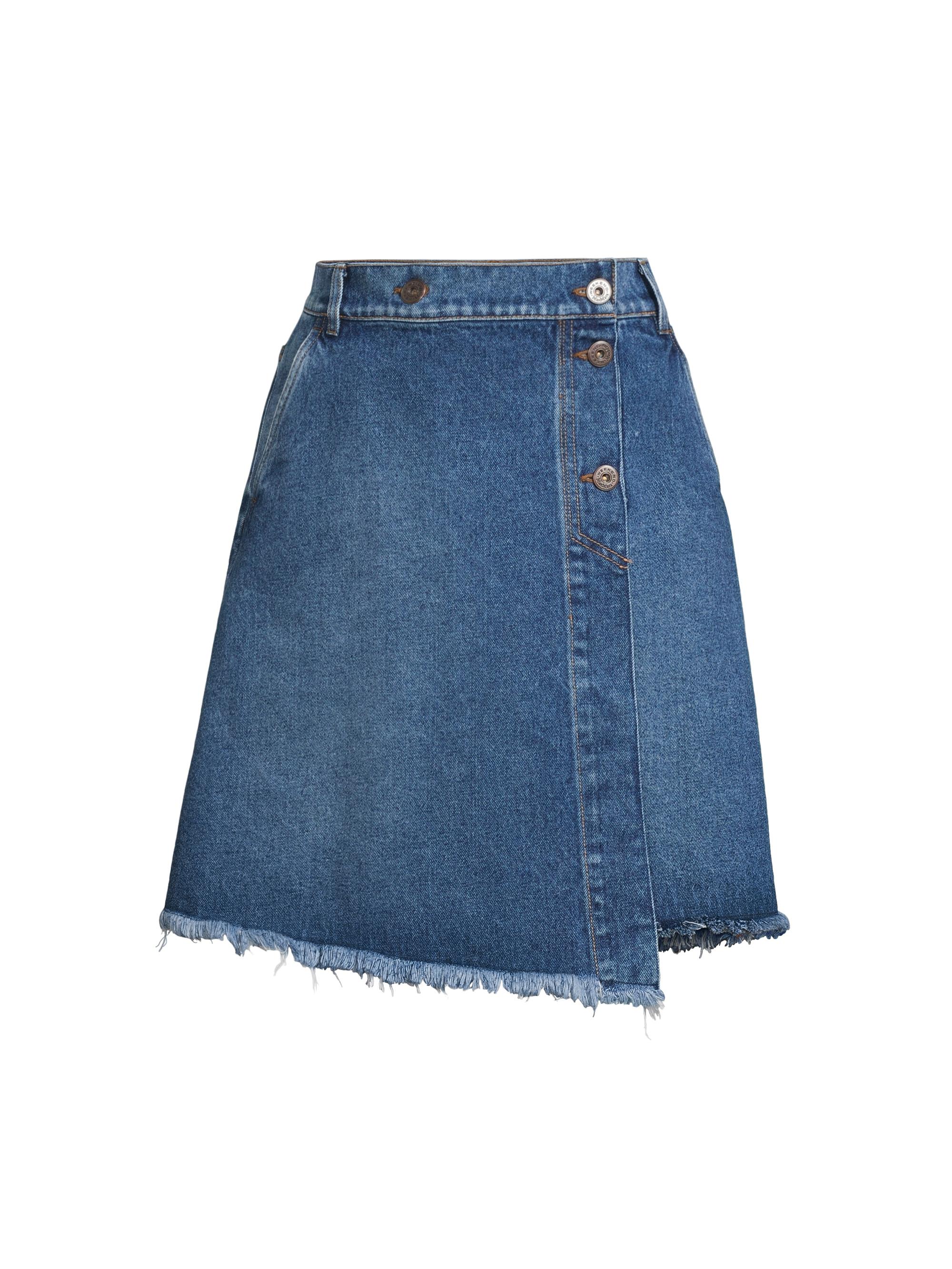 Weekend Max Mara Women's Stadio Denim Wrap Skirt - Navy