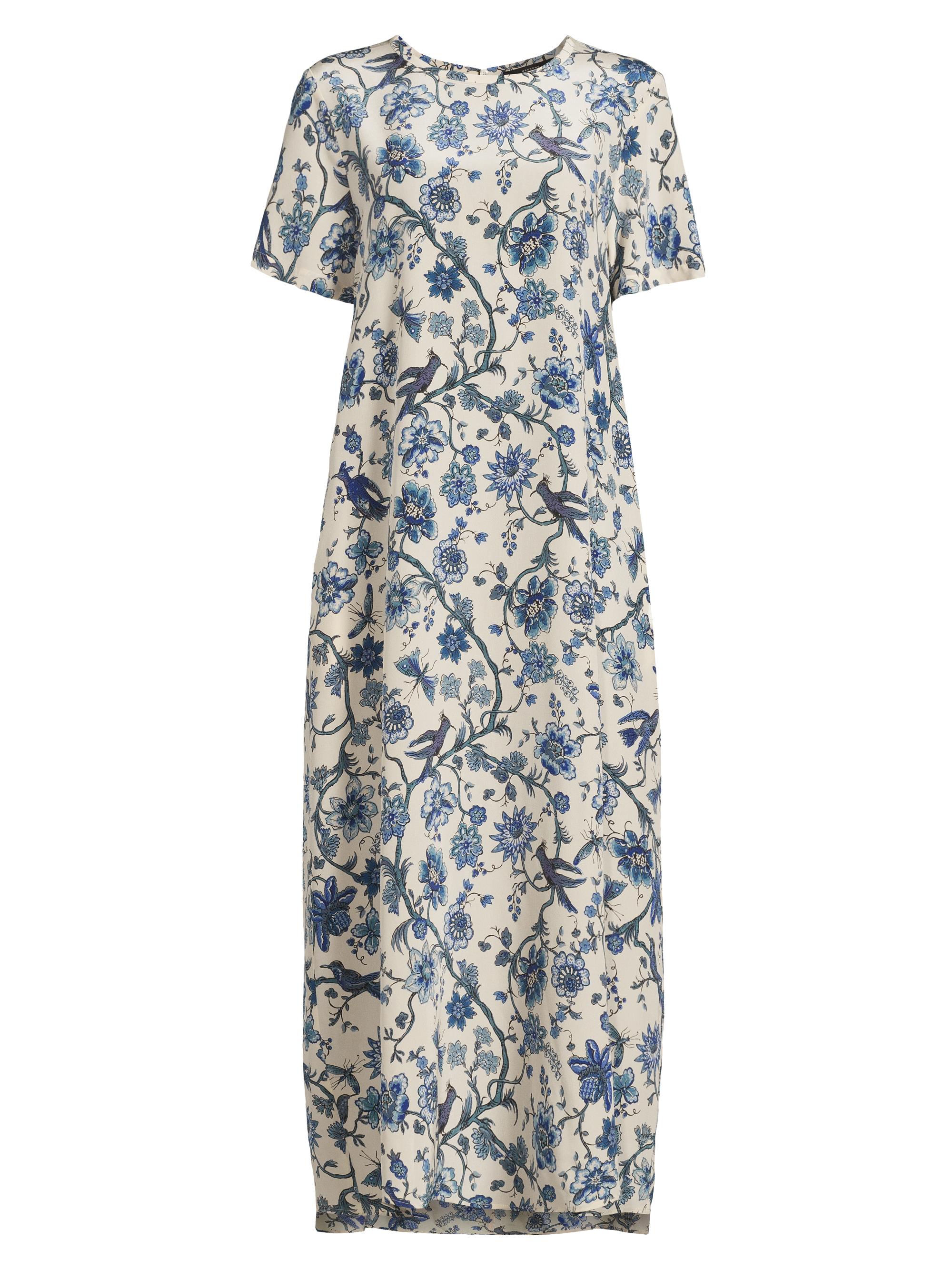 Weekend Max Mara Women's Revere Silk Floral A-Line Dress - Light Blue
